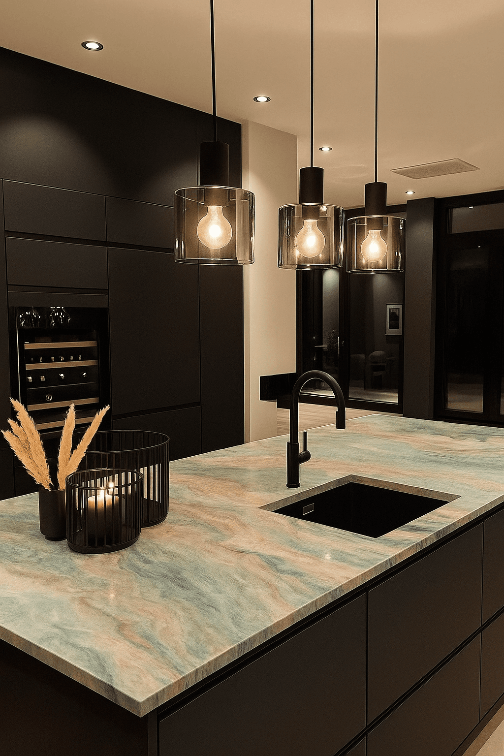 comment-ameliorer-le-plan-de-travail-de-sa-cuisine - Travailler l'éclairage et l'ambiance