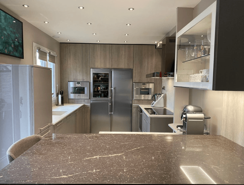 Le plan de travail scintillant