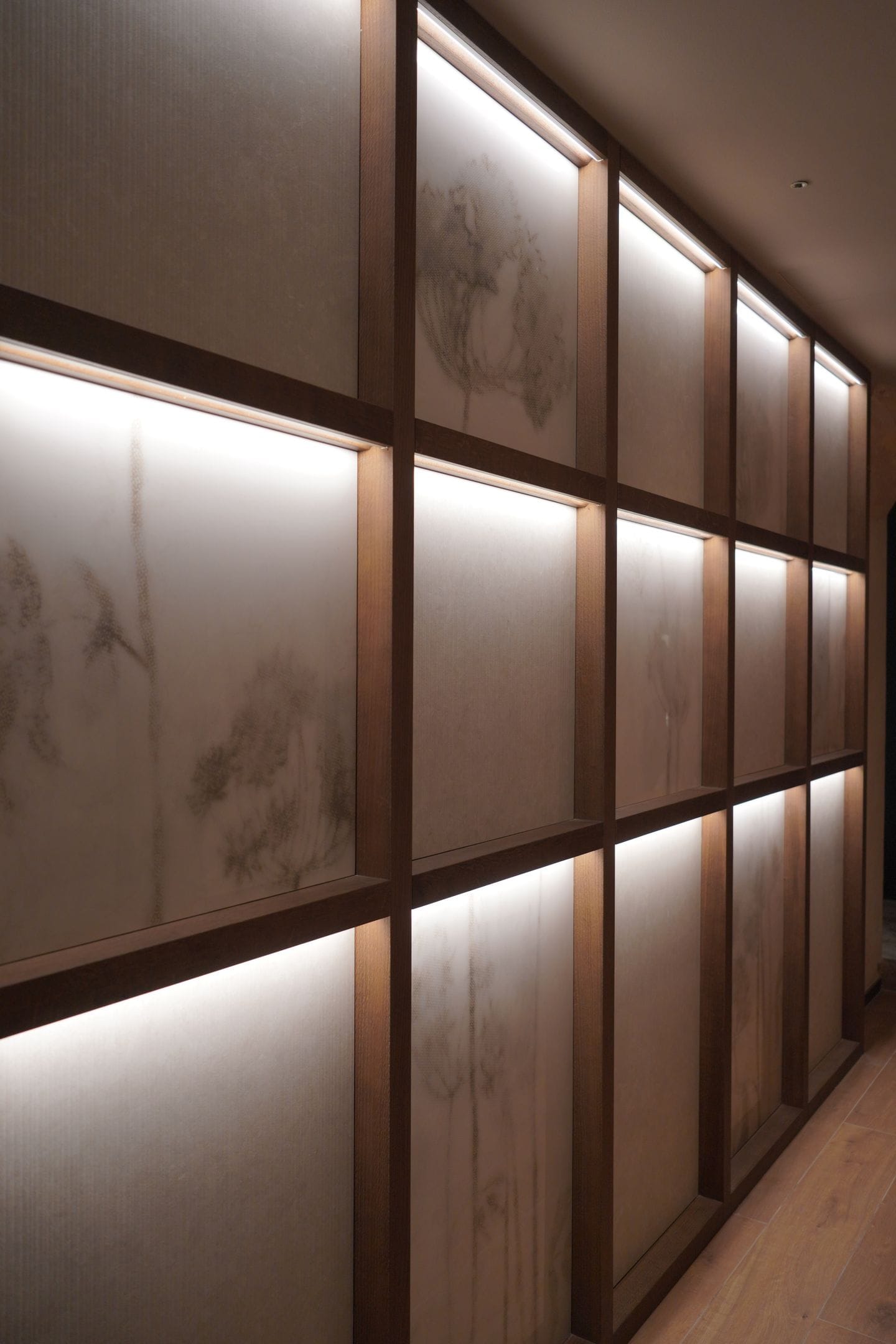 Photo des tranches de matière du showroom de mirage