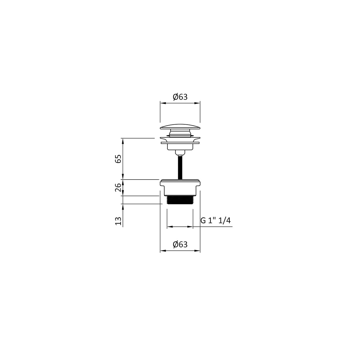 Echantillon d'image de l'accessoire : Bonde Inox