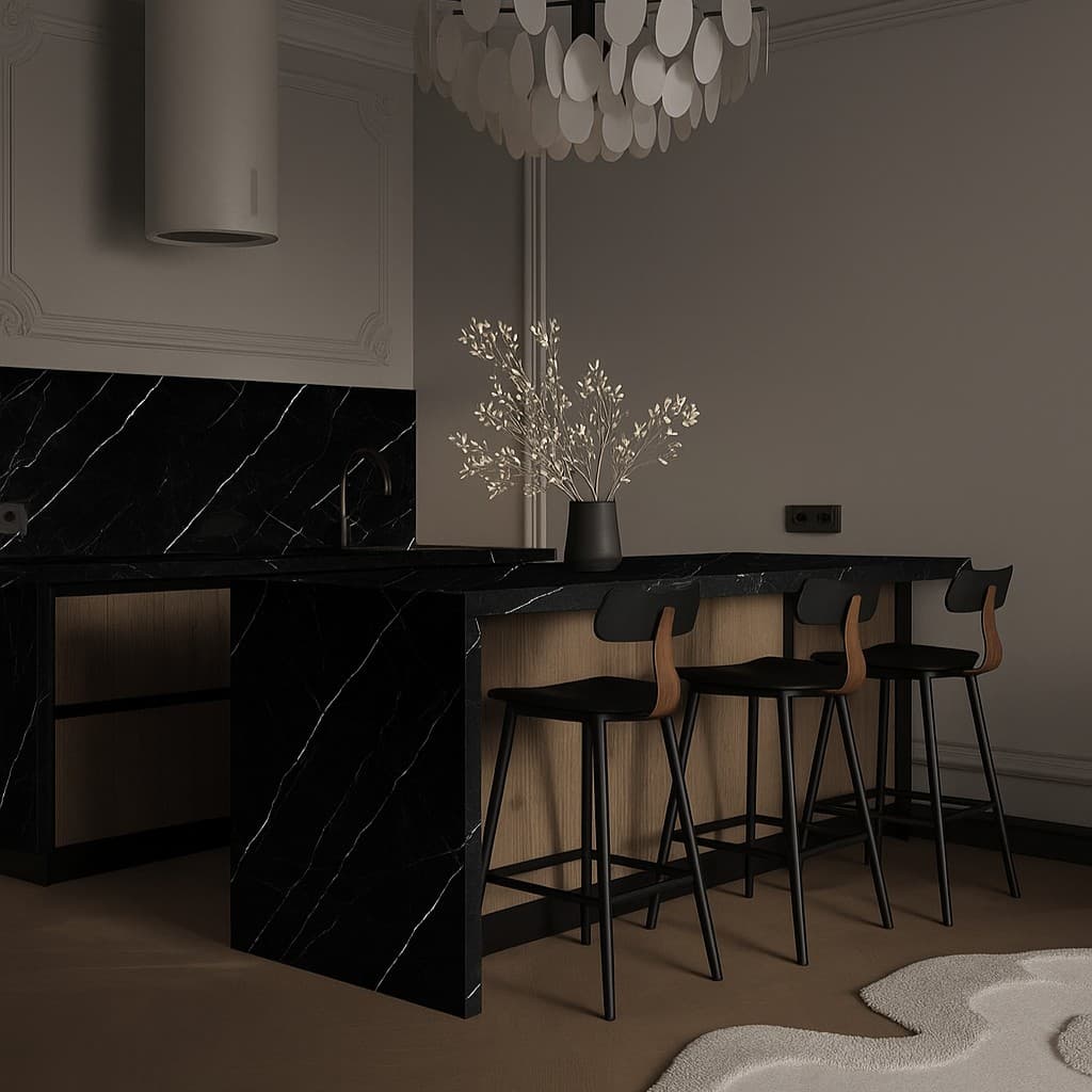 Plans de travail Nero Marquinia plans de travail 1 - easy plan