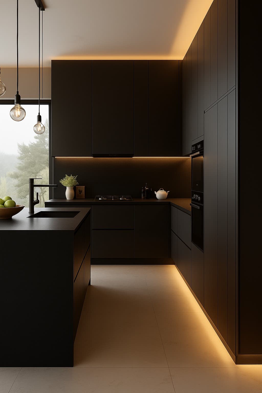 Plans de travail Deep Black Quartz plans de travail 1 - easy plan