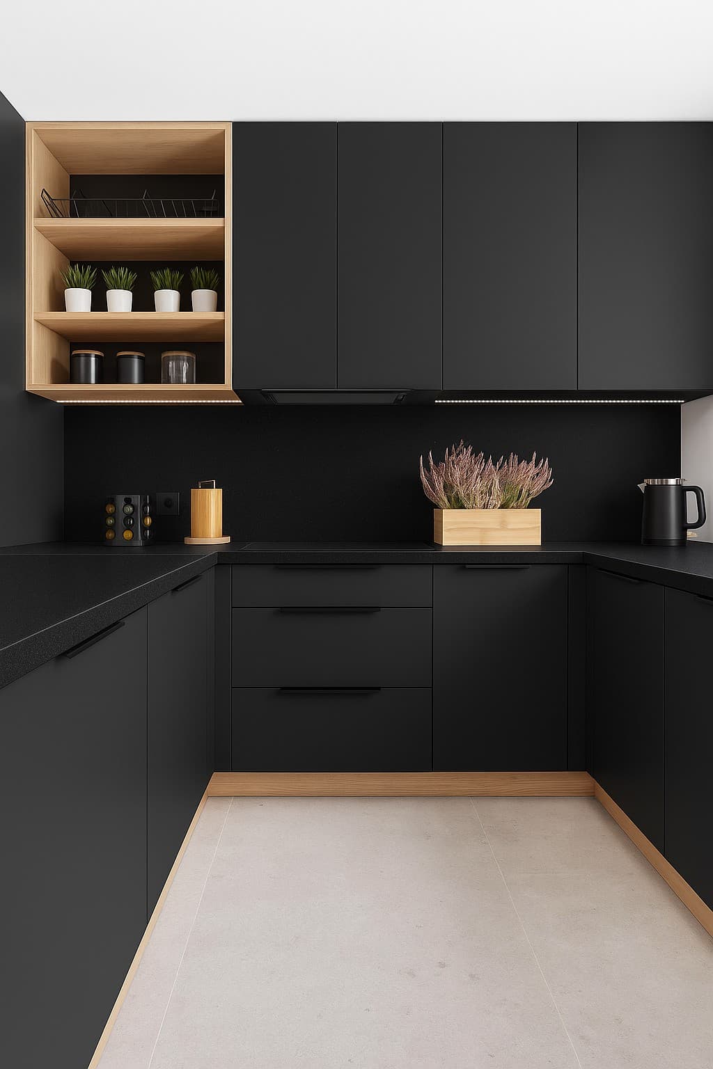 Plans de travail Deep Black Quartz plans de travail 2 - easy plan