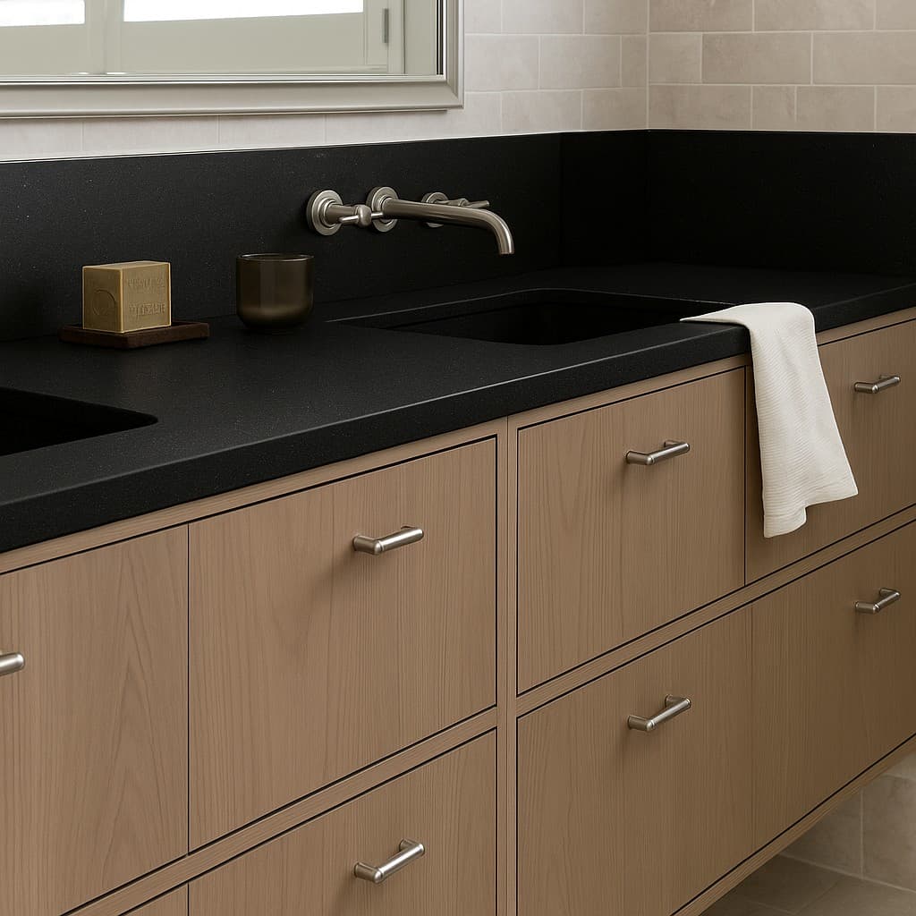 Plans de travail Deep Black Quartz plans de travail 3 - easy plan