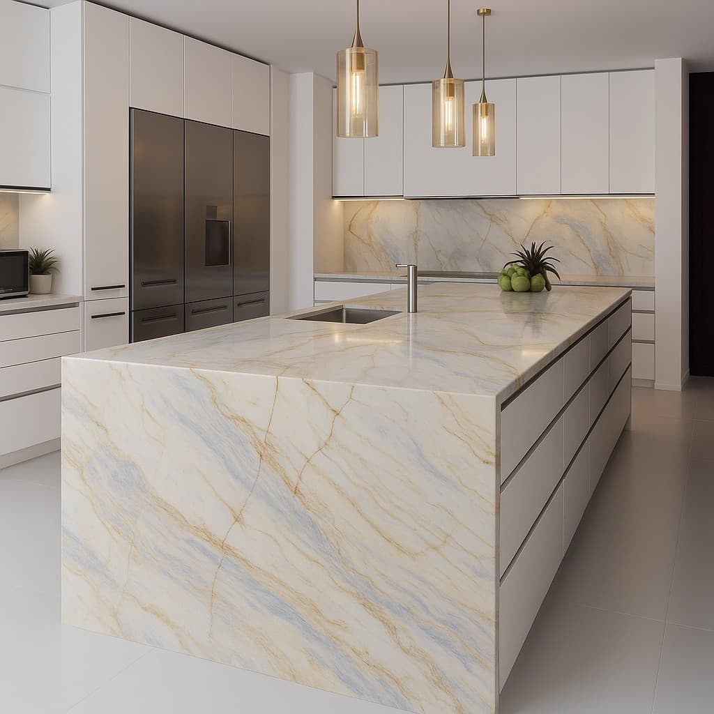 Plans de travail Calacatta Fusion plans de travail 1 - easy plan