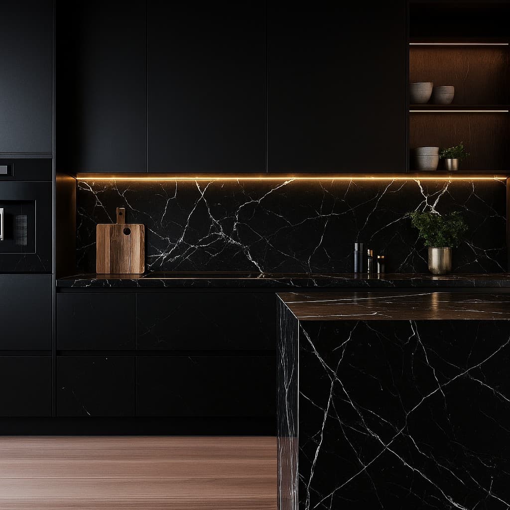 Plans de travail Noir Marquina plans de travail 1 - easy plan