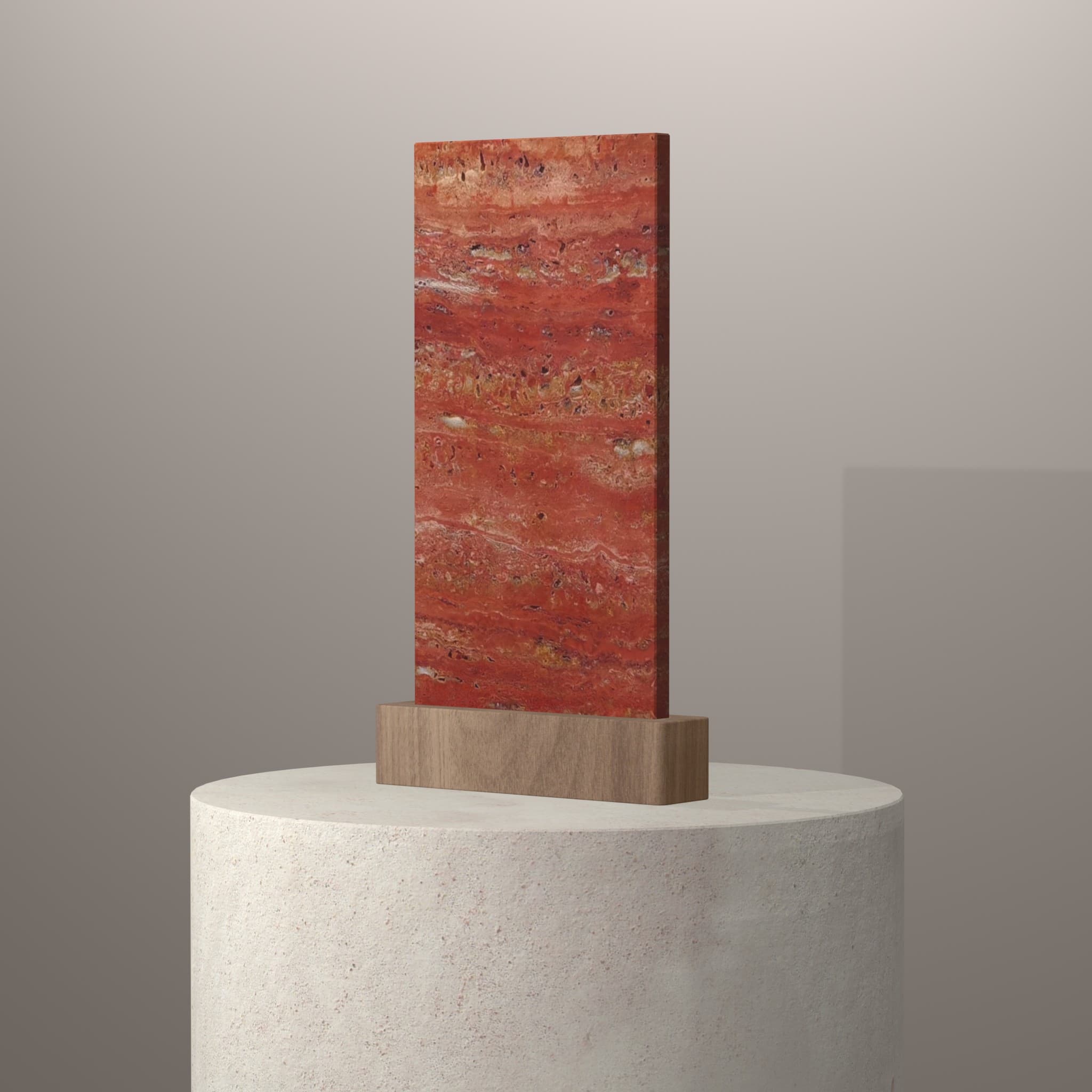 Plans de travail Red Travertino | Resine transparente ou couleur piedestal 3d - easy plan