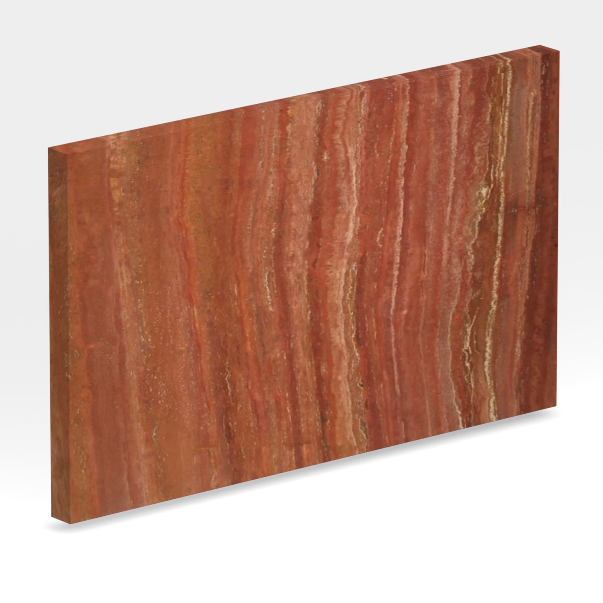 Plans de travail Red Travertino | Resine transparente ou couleur tranche 3d - easy plan