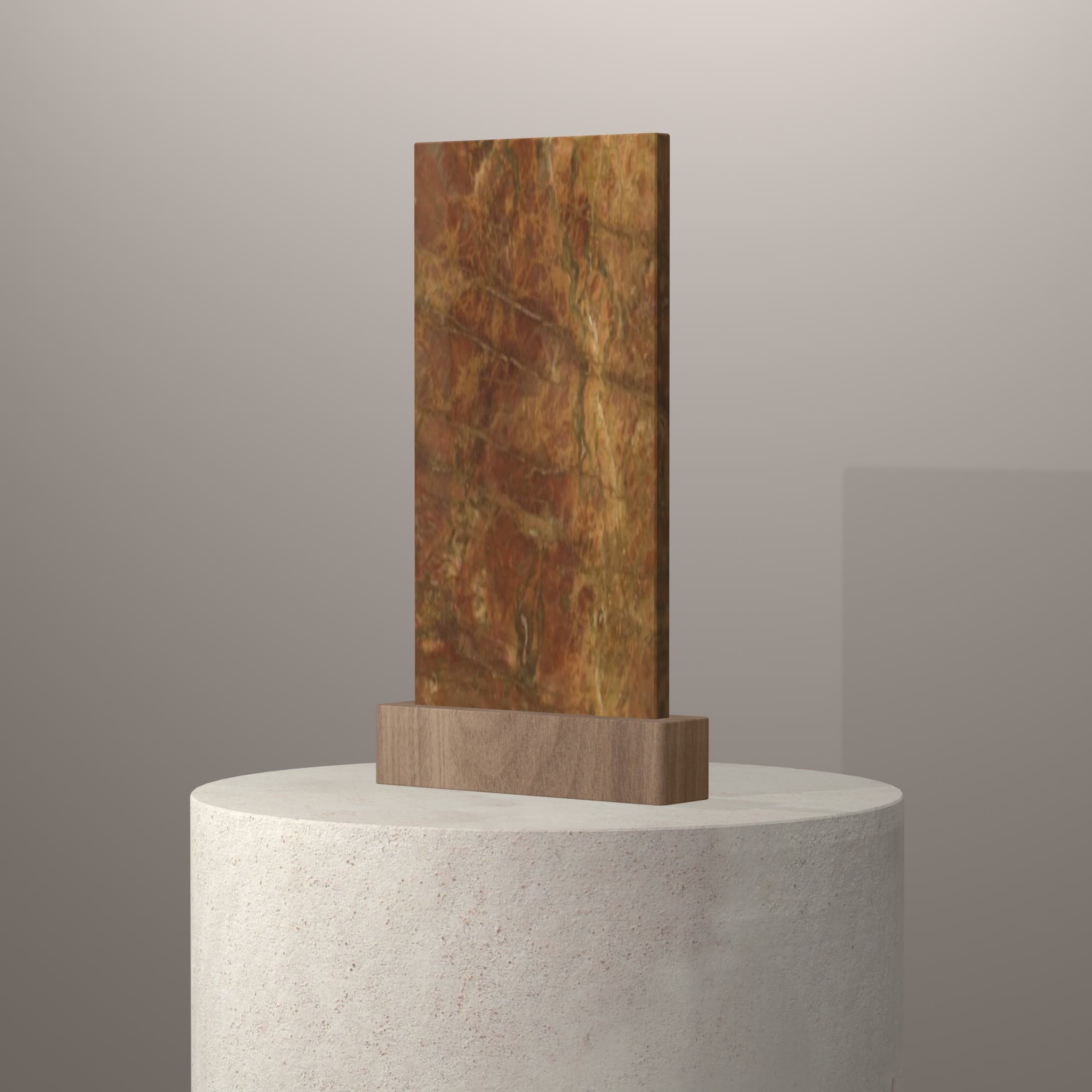 Plans de travail Rosso Damasco piedestal 3d - easy plan