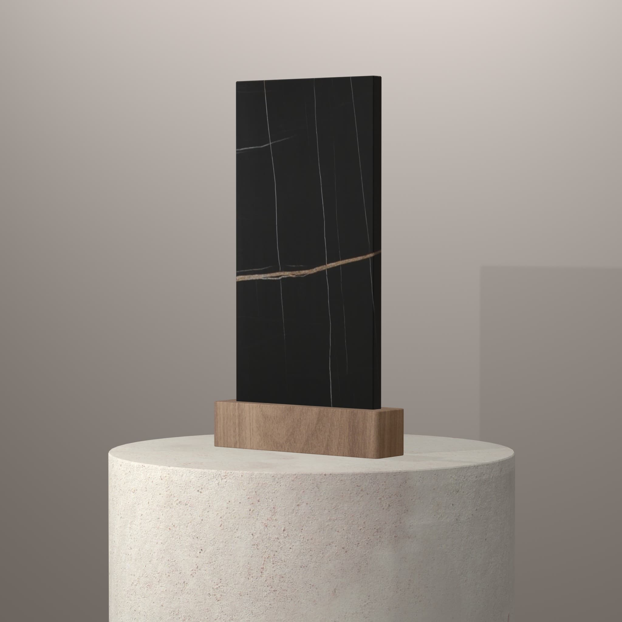 Plans de travail Sahara Noir piedestal 3d - easy plan