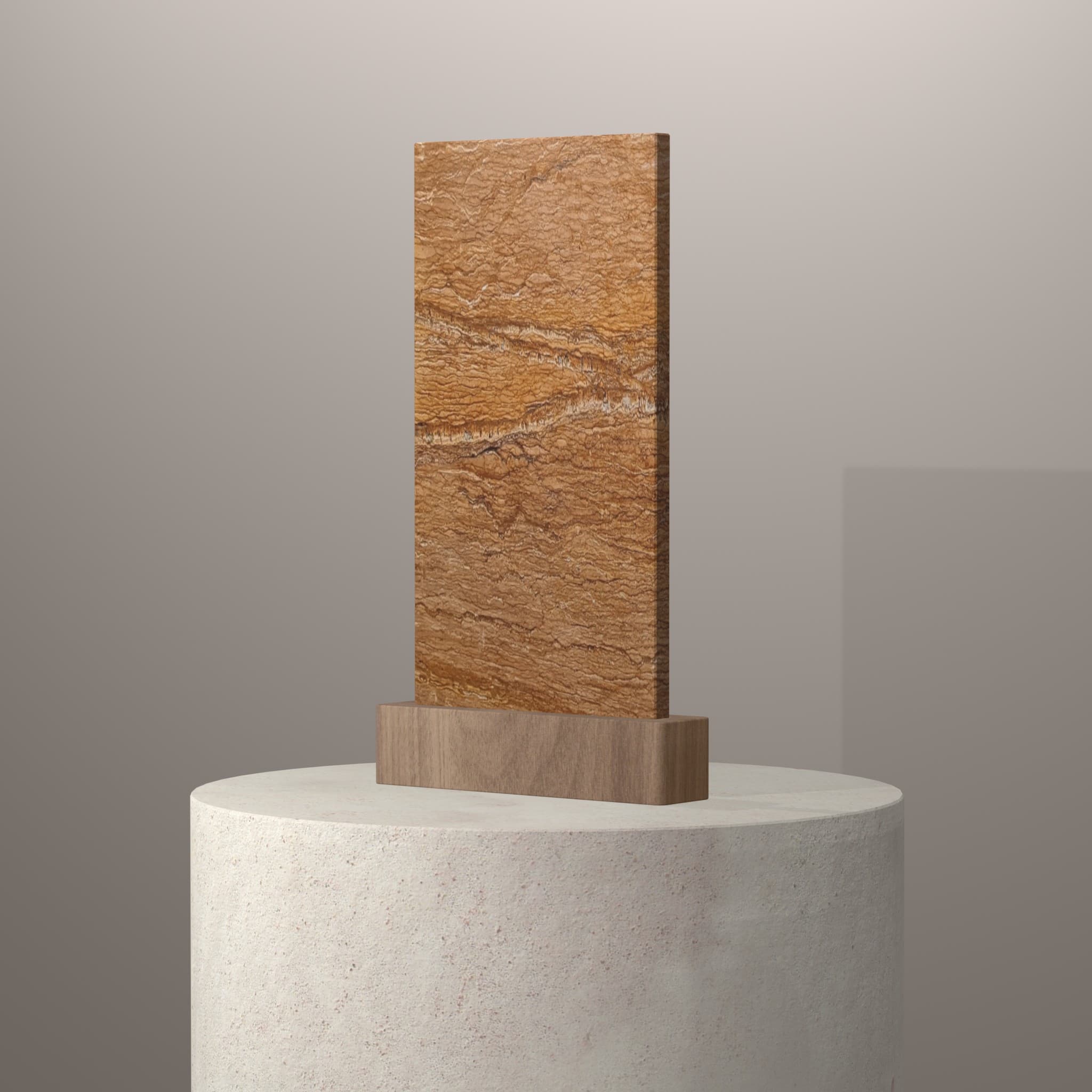 Plans de travail Travertino Marron | Resine transparente ou couleur piedestal 3d - easy plan