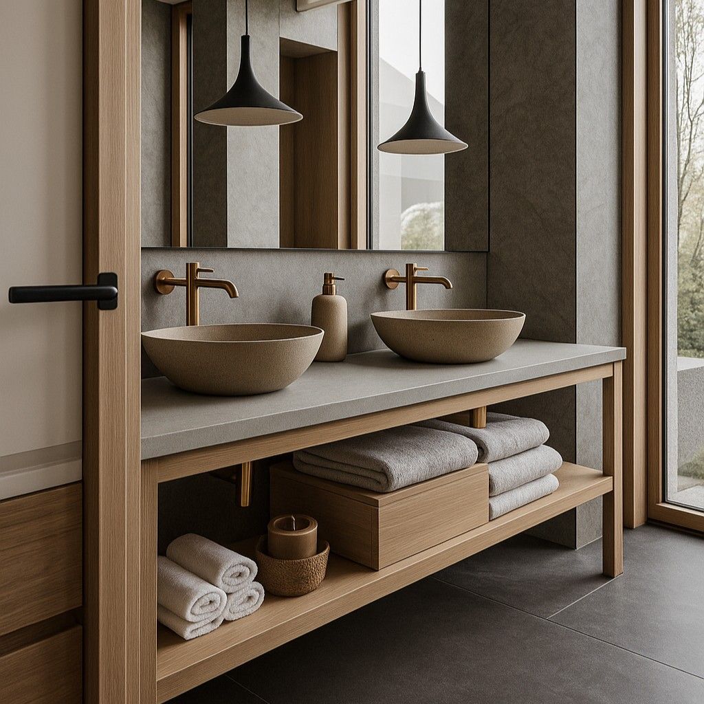 Plan de travail gris en céramique Neolith Cement