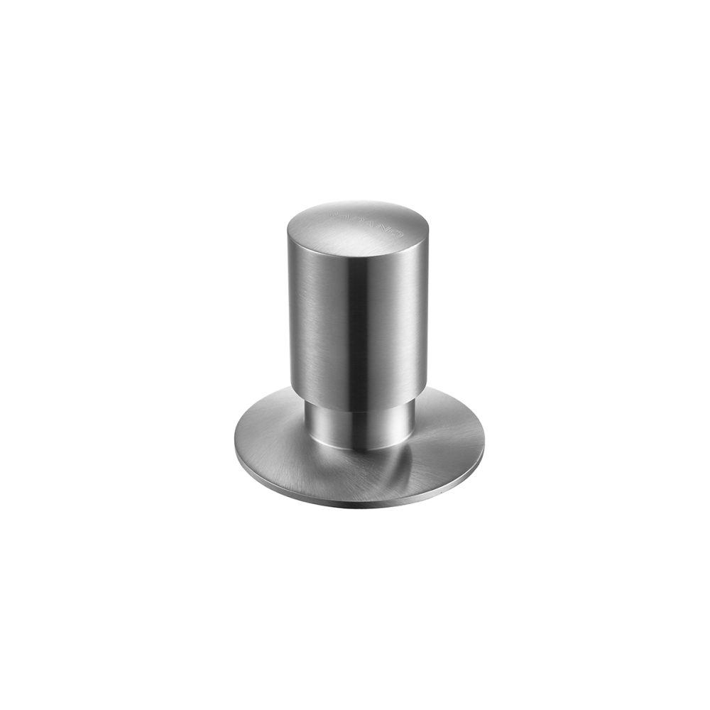 Accessoire Vidage automatique pour plan de travail - Tirette inox brossé + panier inox
