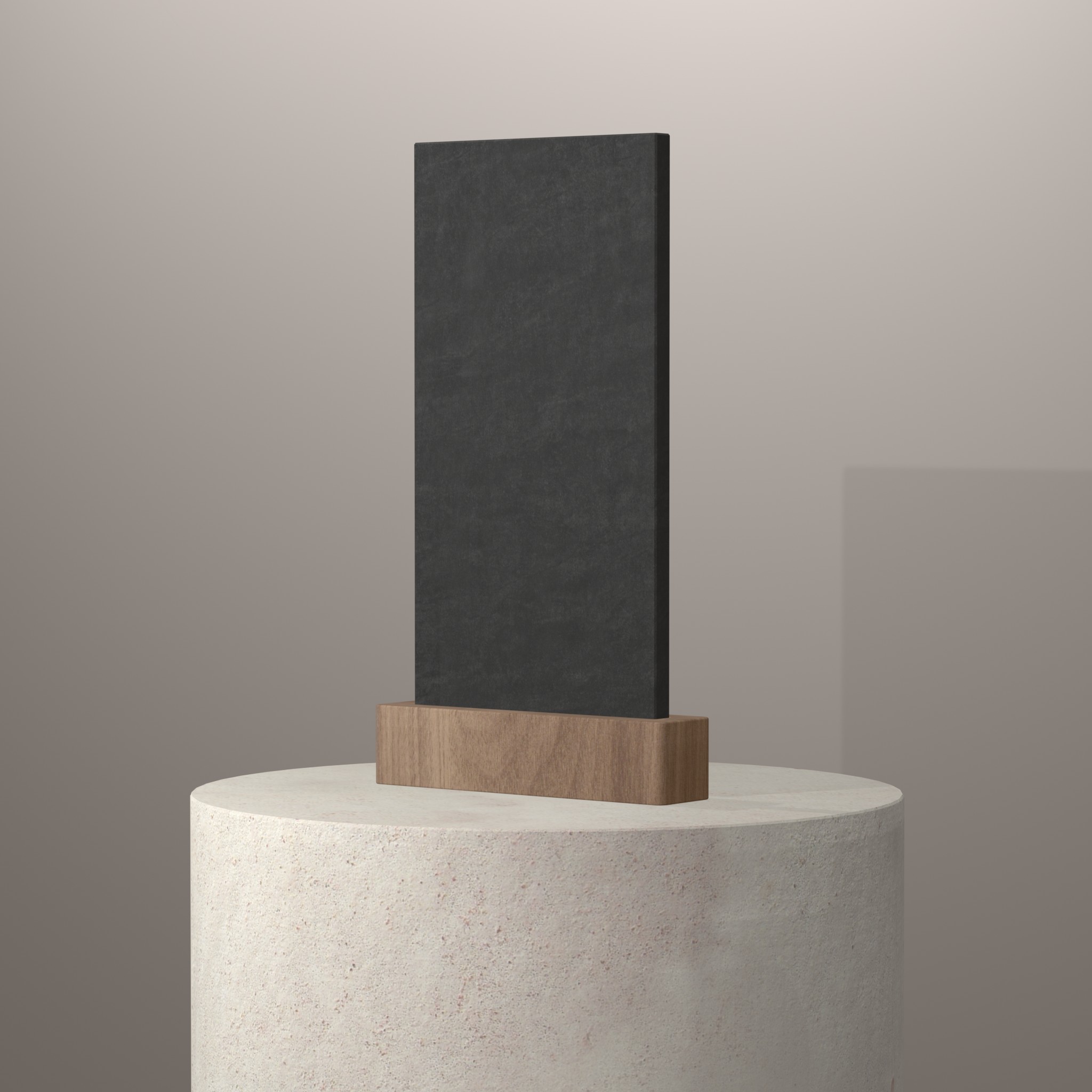 Rendu 3D du coloris Bromo en Ceramique Dekton sur piédestal