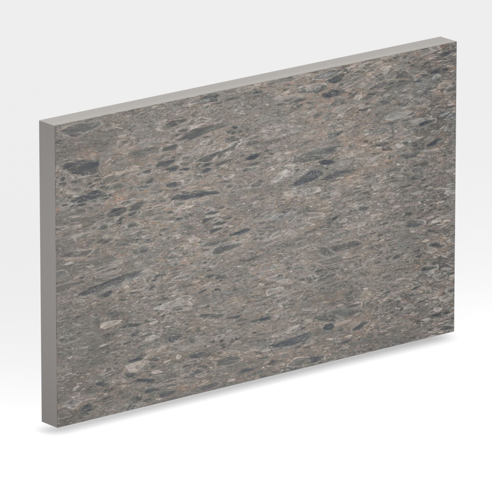 Rendu 3D de la tranche du coloris Ceppo en Ceramique Dekton