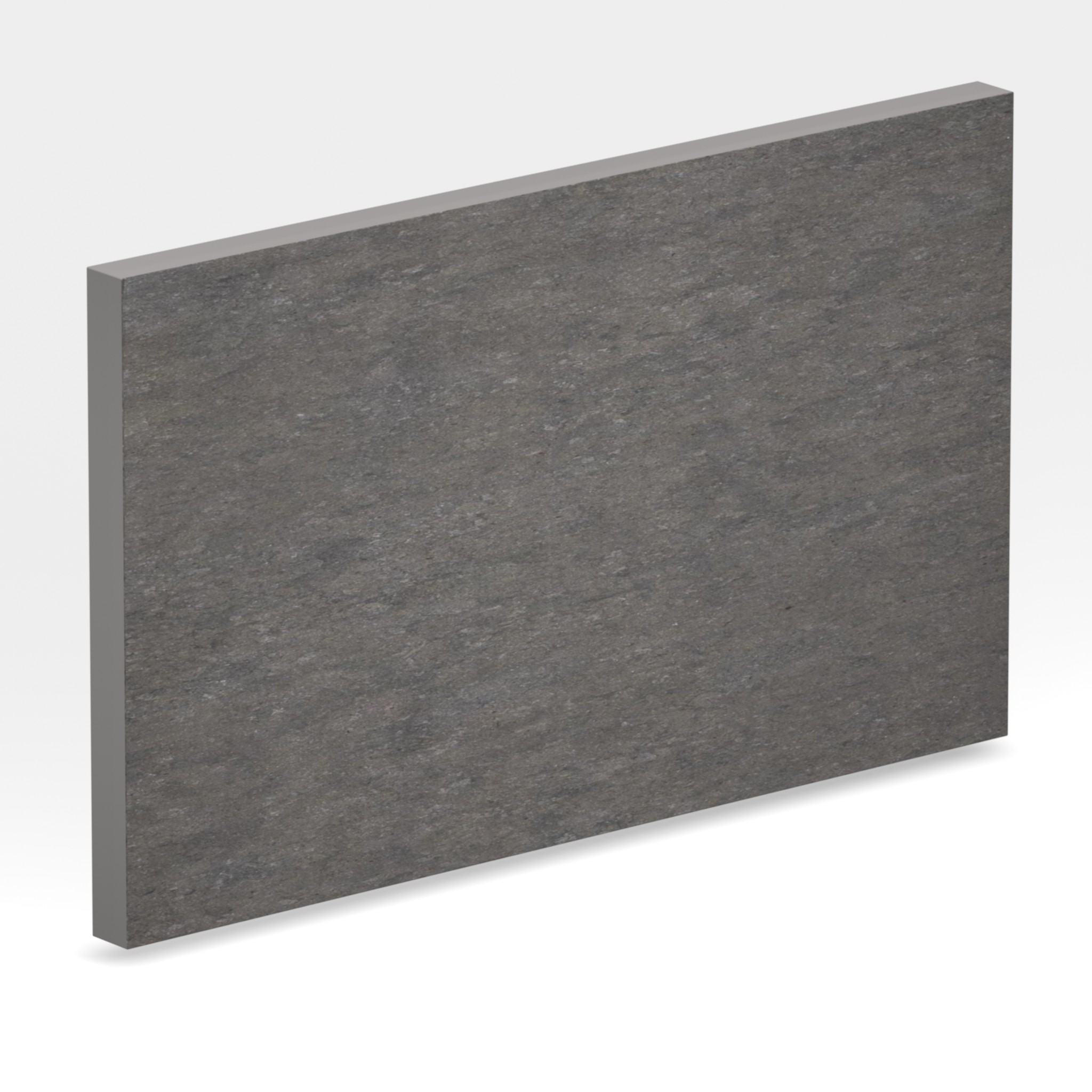 Rendu 3D de la tranche du coloris Grafite en Ceramique Dekton