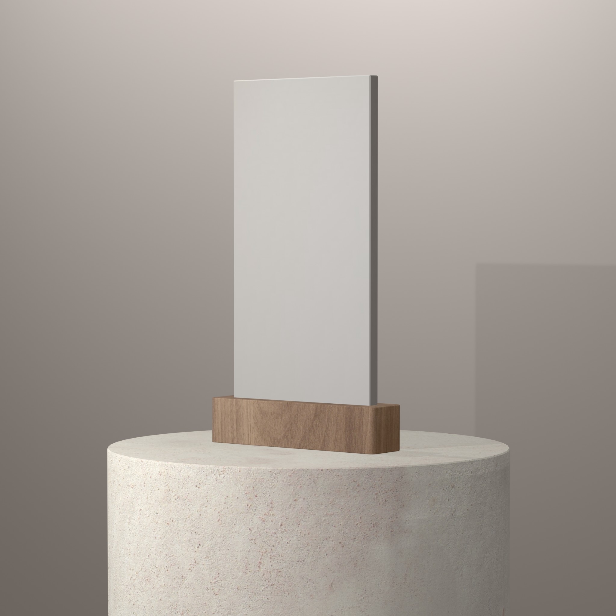 Rendu 3D du coloris Halo en Ceramique Dekton sur piédestal