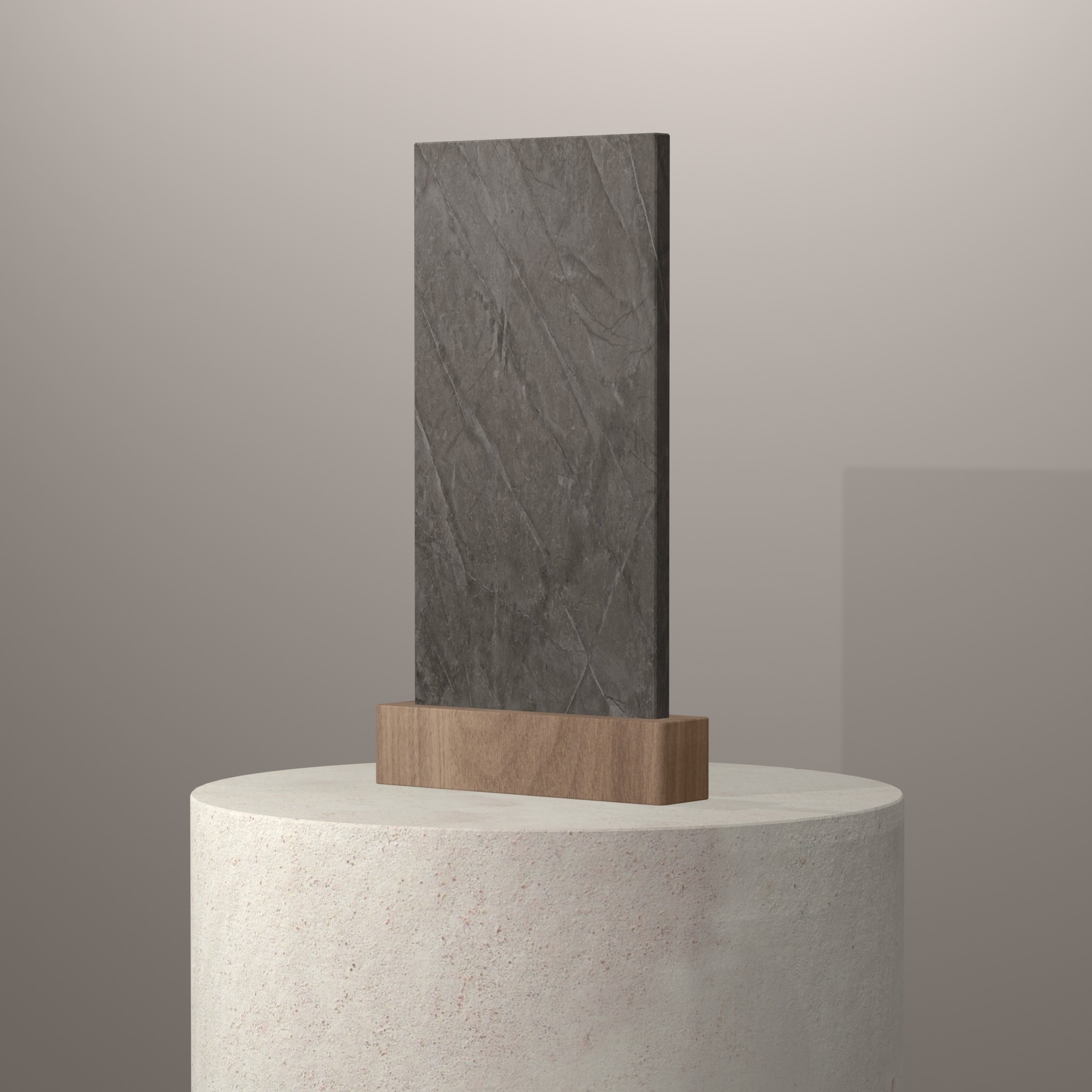 Rendu 3D du coloris Kira sur piédestal