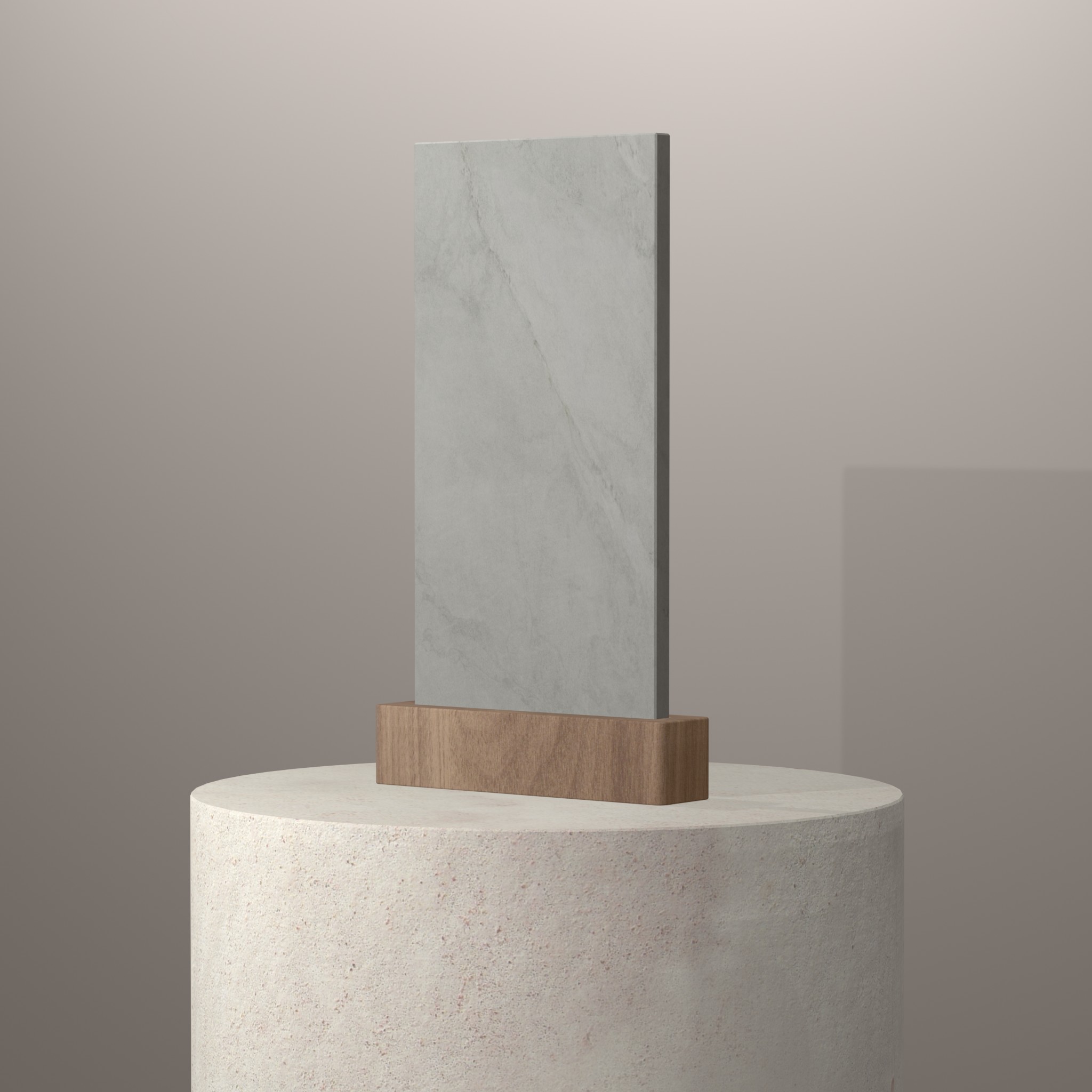 Rendu 3D du coloris Kovik sur piédestal