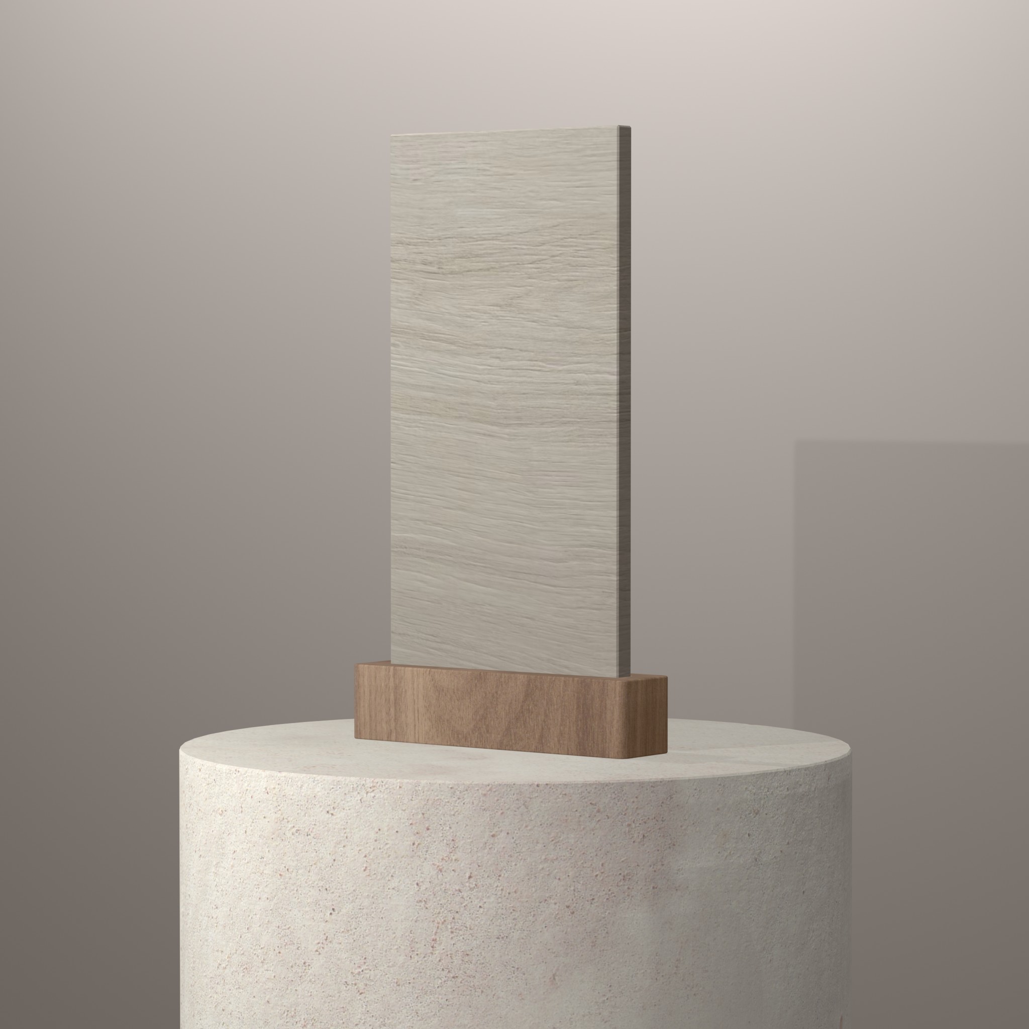 Rendu 3D du coloris Zira en Ceramique Dekton sur piédestal