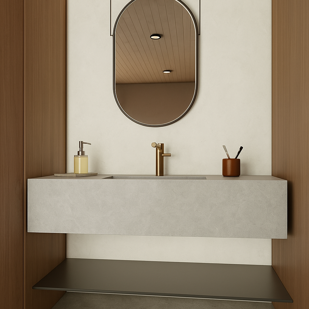 Réalisation n°2 du plan de travail Argentium en Ceramique Dekton