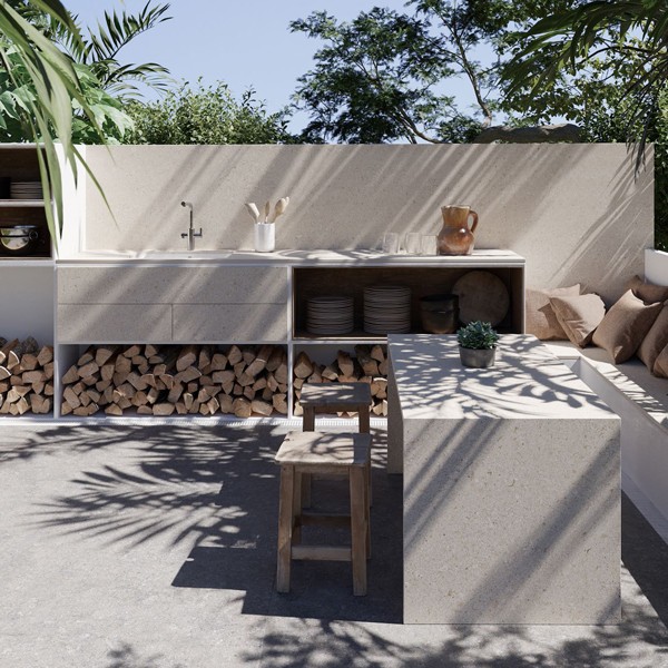 Réalisation n°3 du plan de travail Avorio en Ceramique Dekton