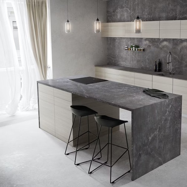 Réalisation n°1 du plan de travail Laos en Ceramique Dekton
