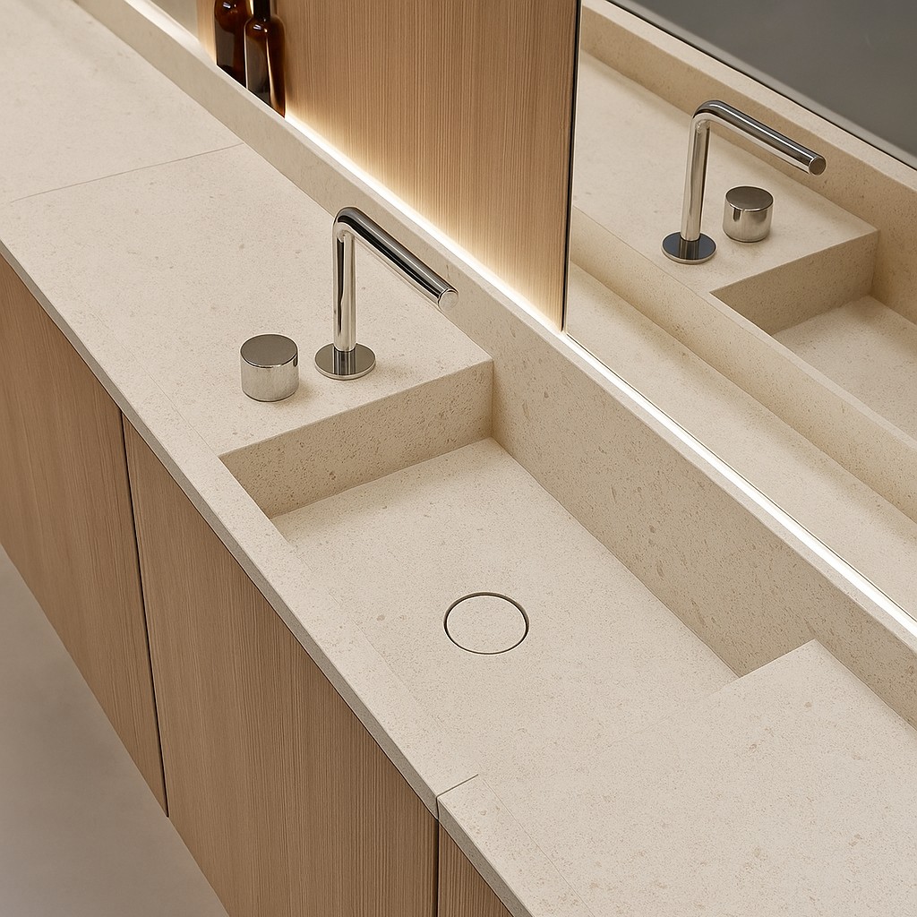 Réalisation n°2 du plan de travail Nebbia en Ceramique Dekton
