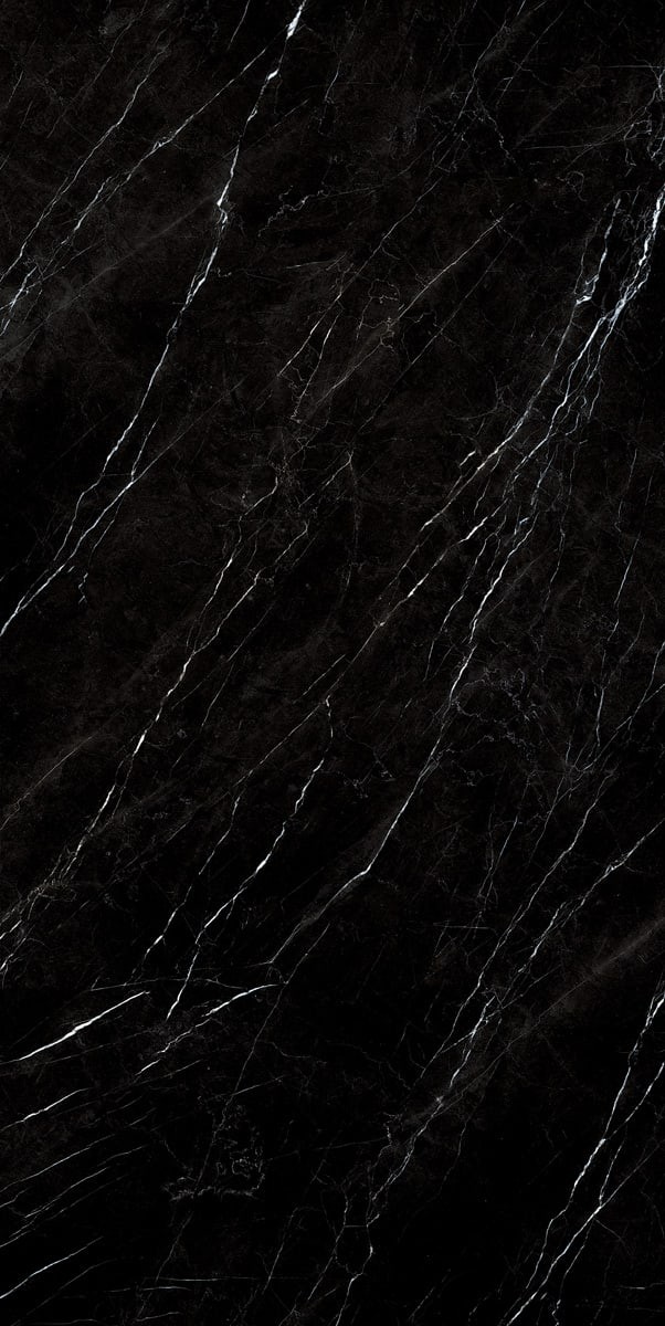 Épaisseur et finition de tranche du coloris Nero Marquinia en Ceramique Infinity
