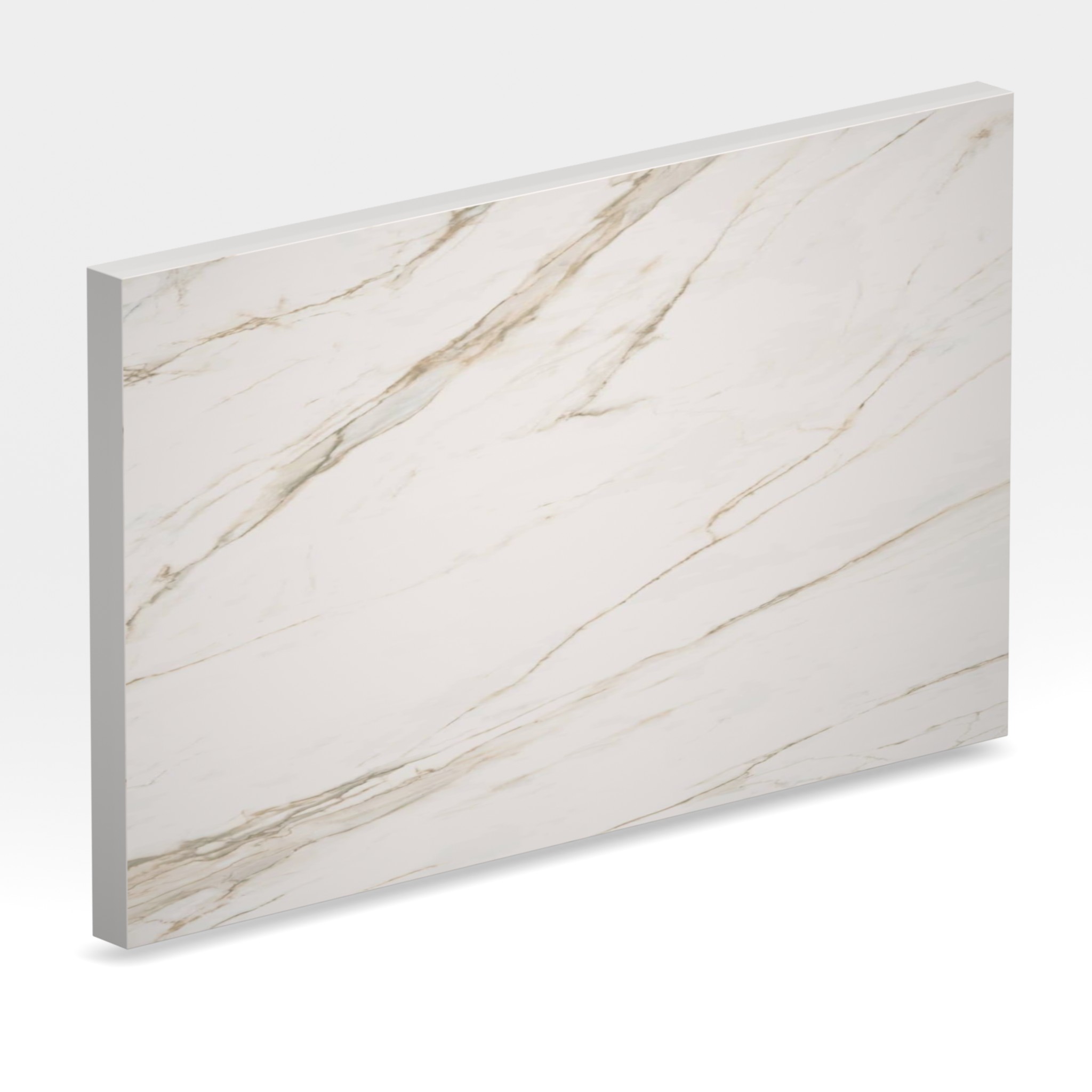 Rendu 3D de la tranche du coloris Calacatta Gold en Ceramique Mstone