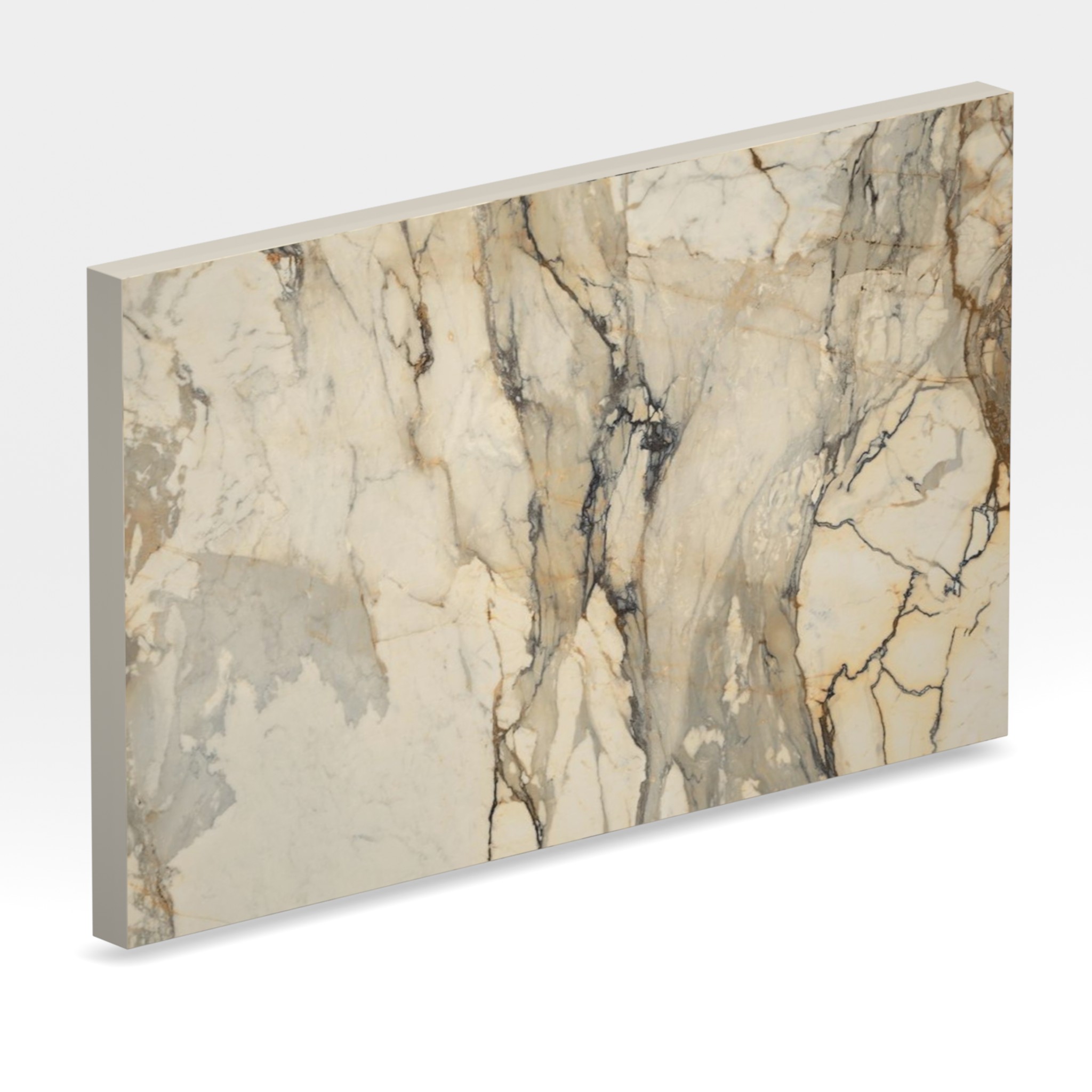 Rendu 3D de la tranche du coloris Ombra di Pietra en Ceramique Mstone