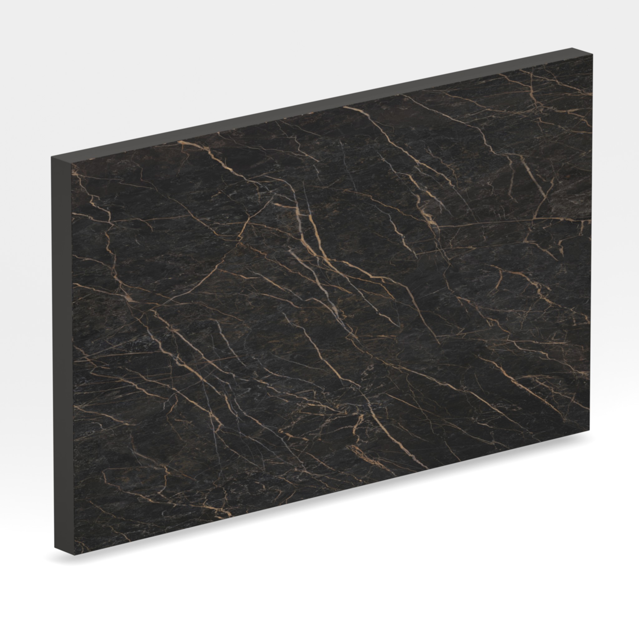 Rendu 3D de la tranche du coloris Black Obsession en Ceramique Neolith The Size