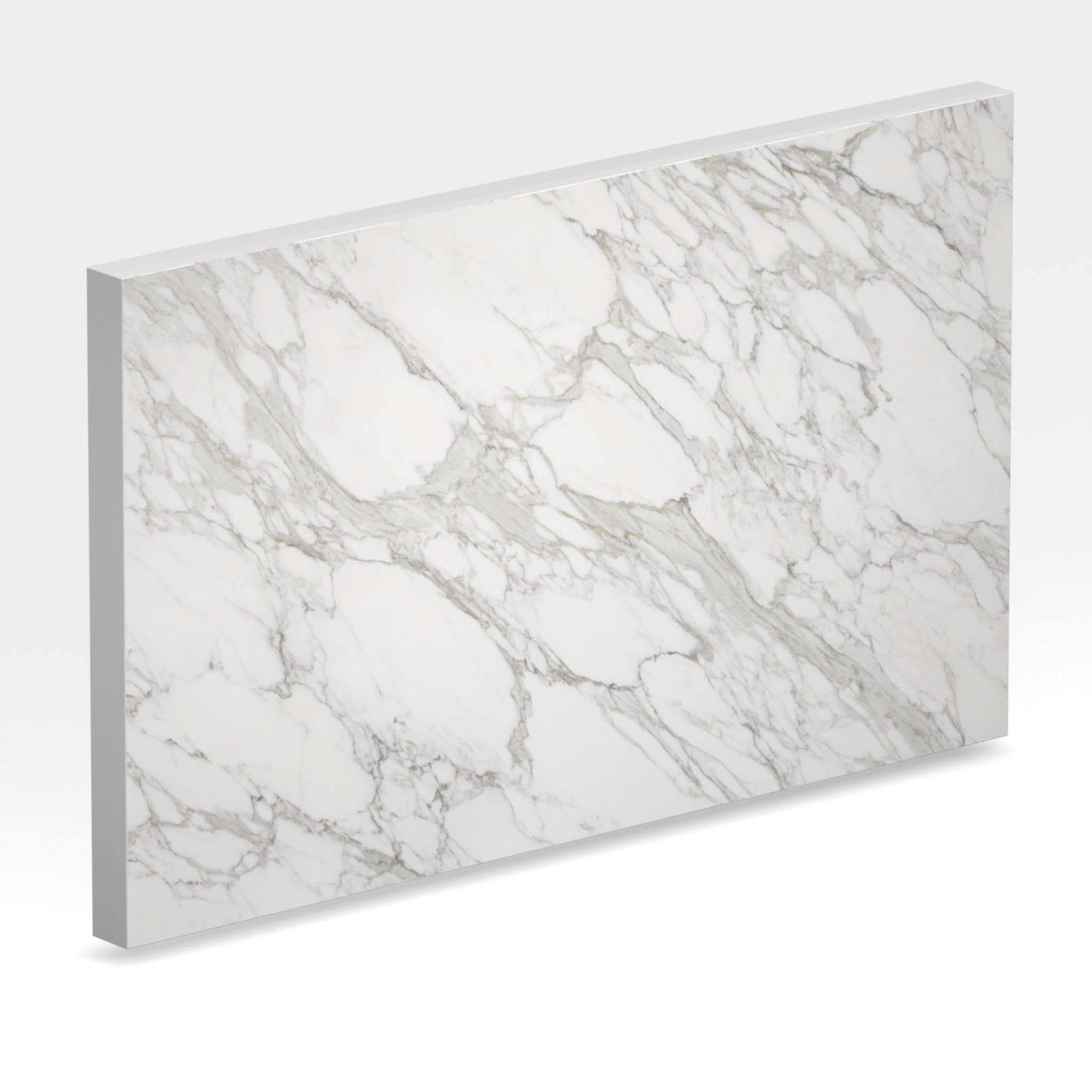 Rendu 3D de la tranche du coloris Calacatta Royale en Ceramique Neolith The Size