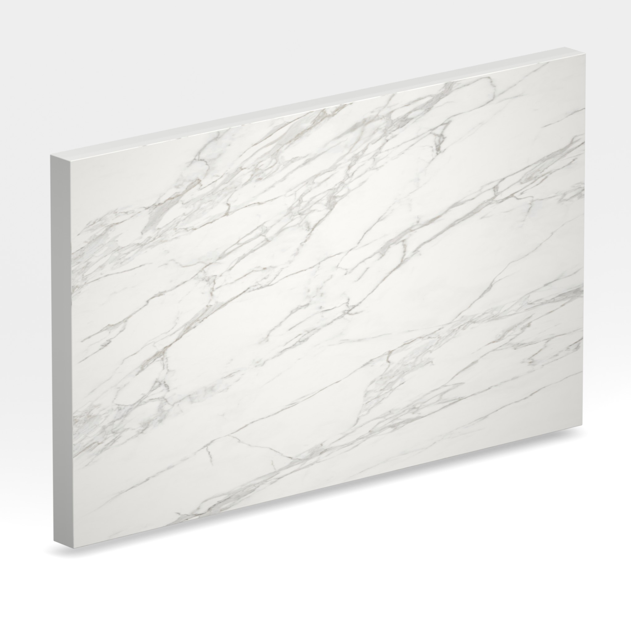 Rendu 3D de la tranche du coloris Calacatta en Ceramique Neolith The Size