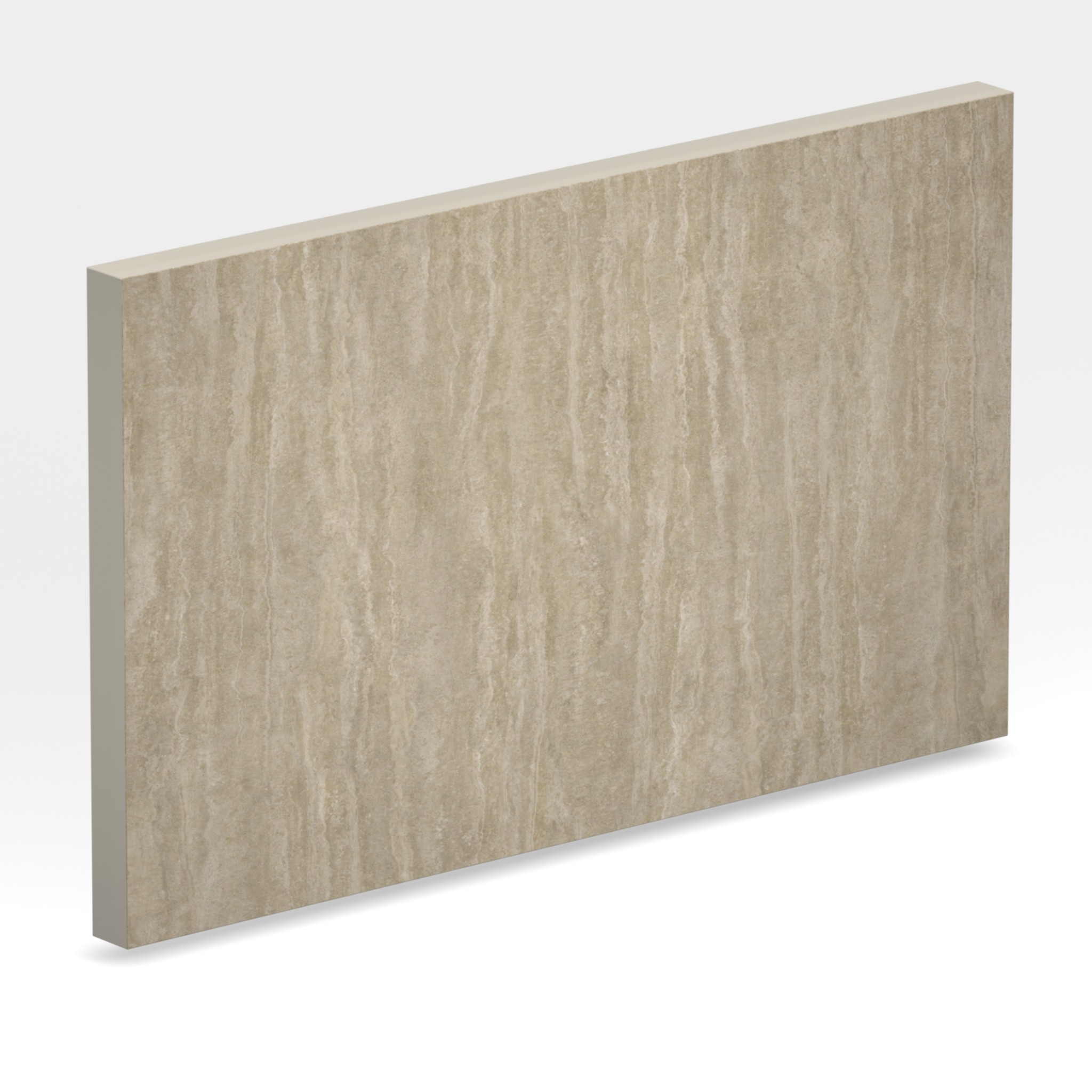 Rendu 3D de la tranche du coloris Colosseo en Ceramique Neolith The Size