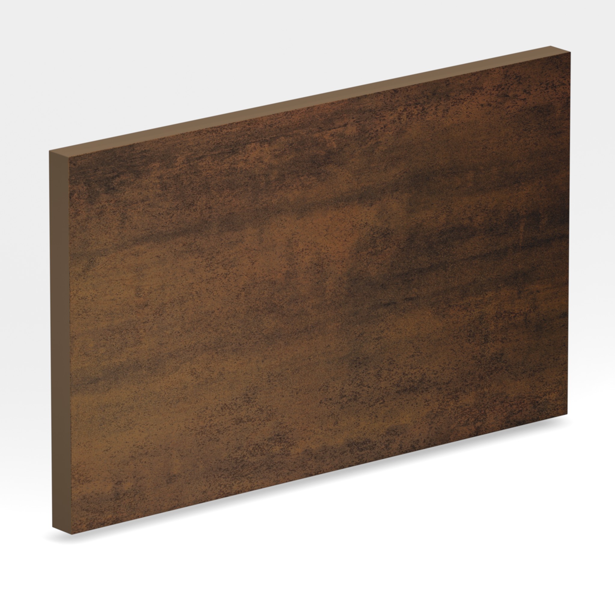Rendu 3D de la tranche du coloris Iron Corten en Ceramique Neolith The Size