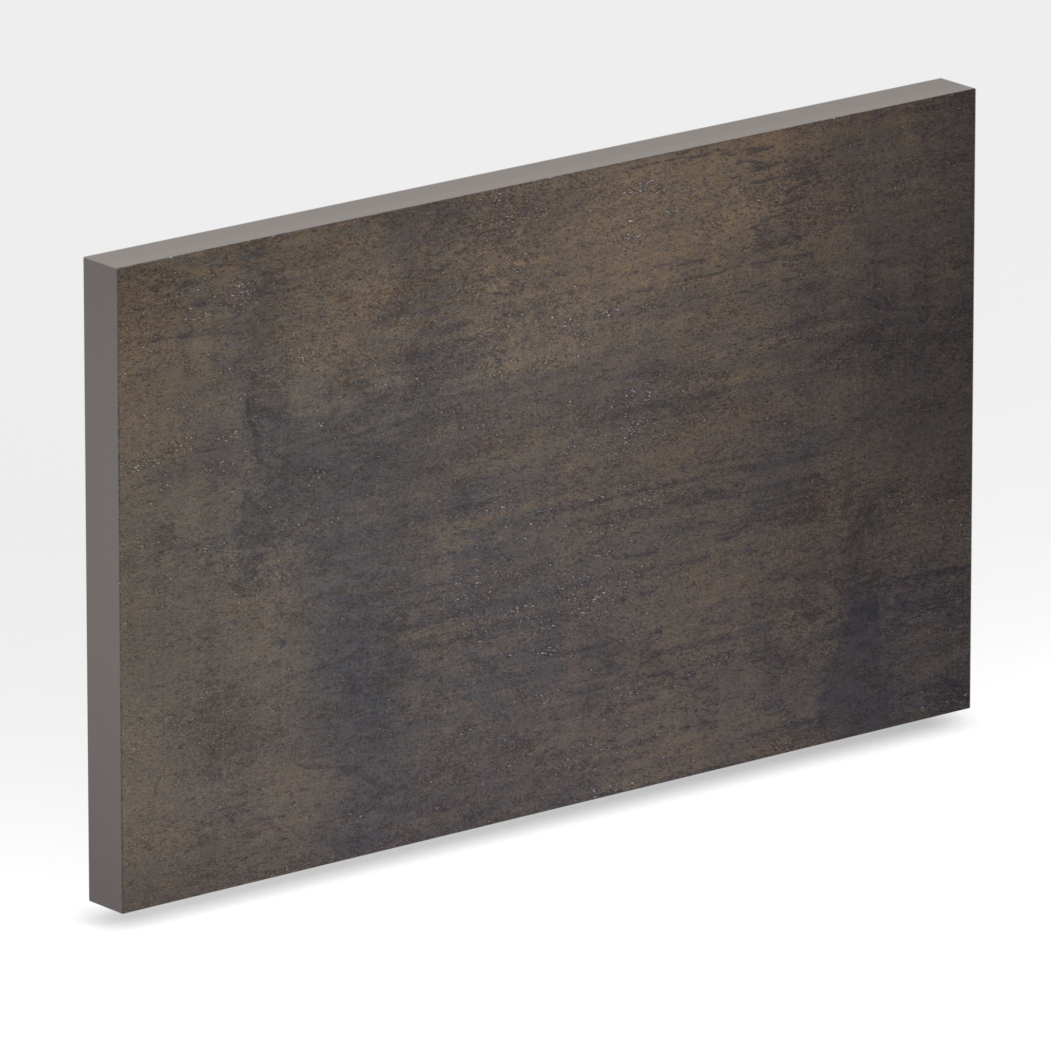 Rendu 3D de la tranche du coloris Iron Moss en Ceramique Neolith The Size