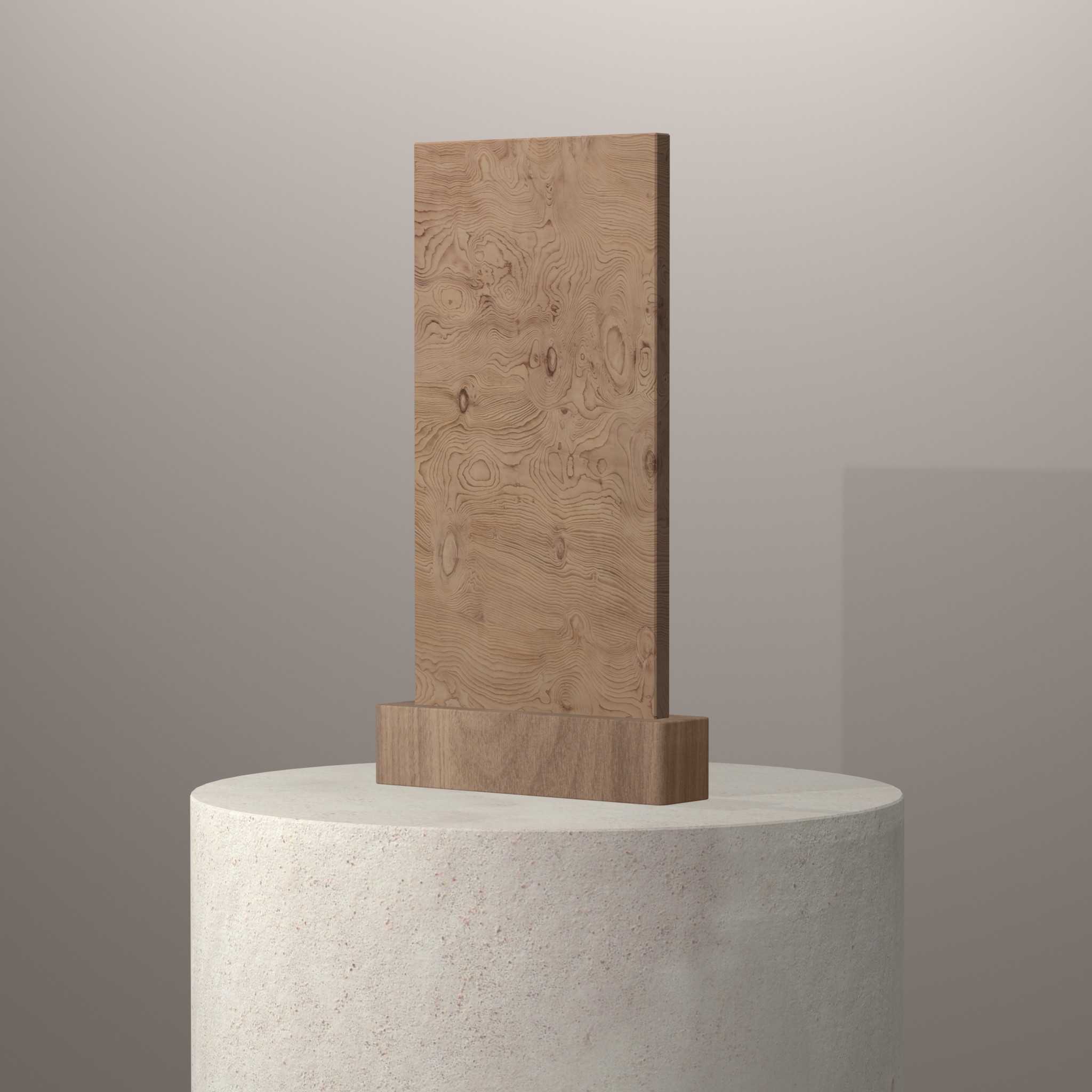Rendu 3D du coloris La Boheme B01 en Ceramique Neolith The Size sur piédestal