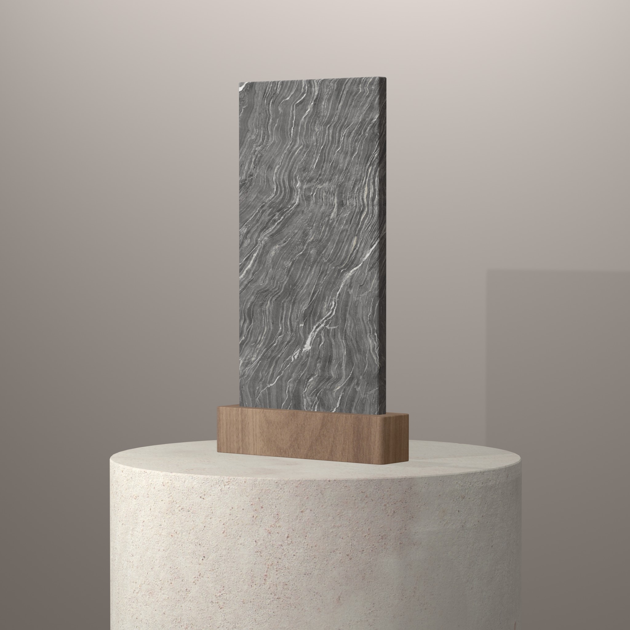 Rendu 3D du coloris Mar del Plata sur piédestal