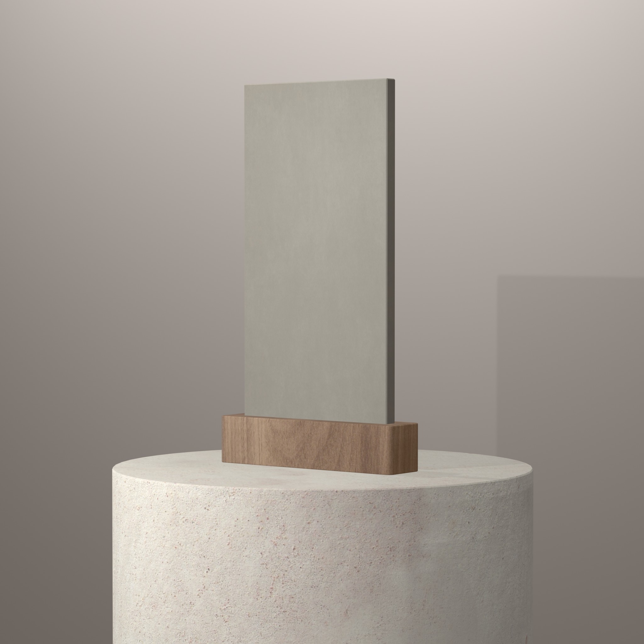 Rendu 3D du coloris Phedra en Ceramique Neolith The Size sur piédestal