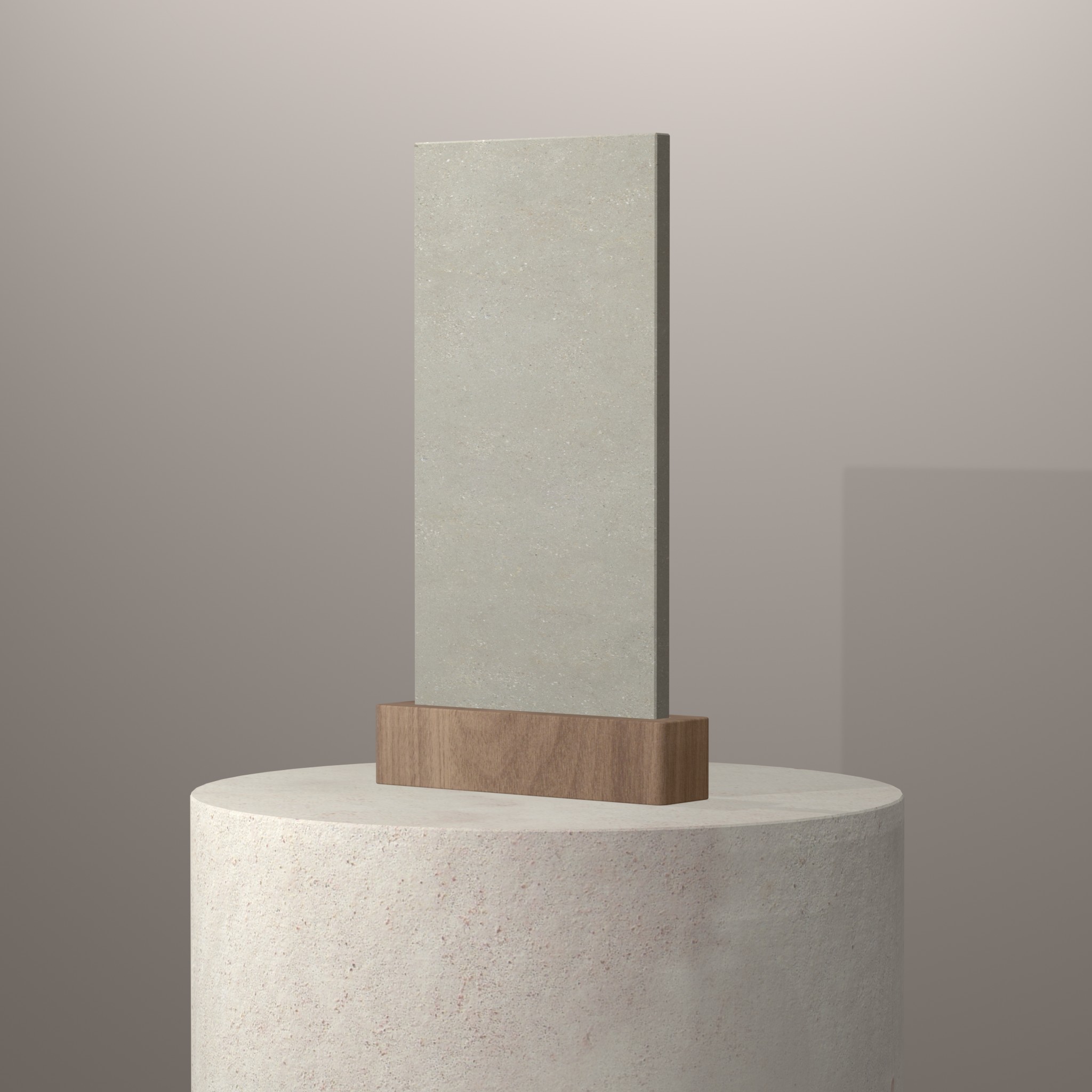 Rendu 3D du coloris Shilin sur piédestal