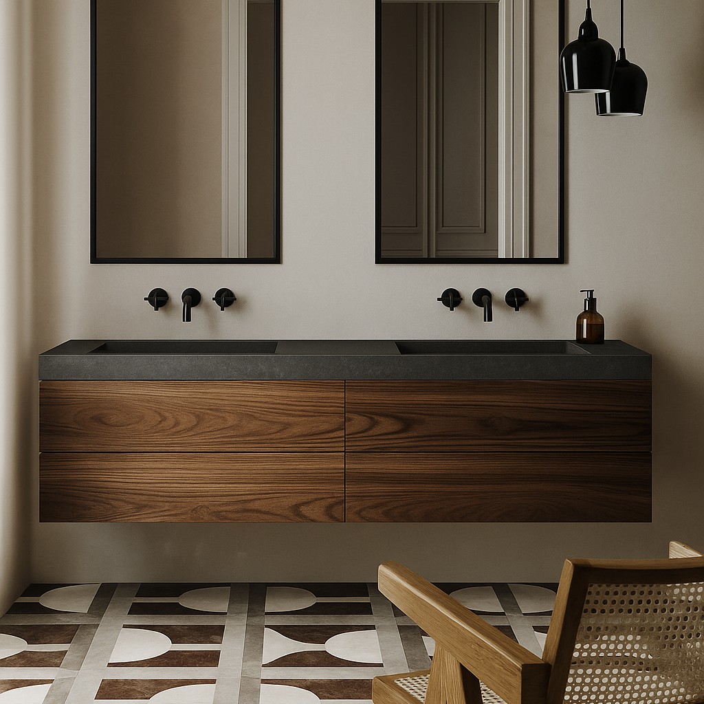 Réalisation n°1 du plan de travail Aspen Grey en Ceramique Neolith The Size