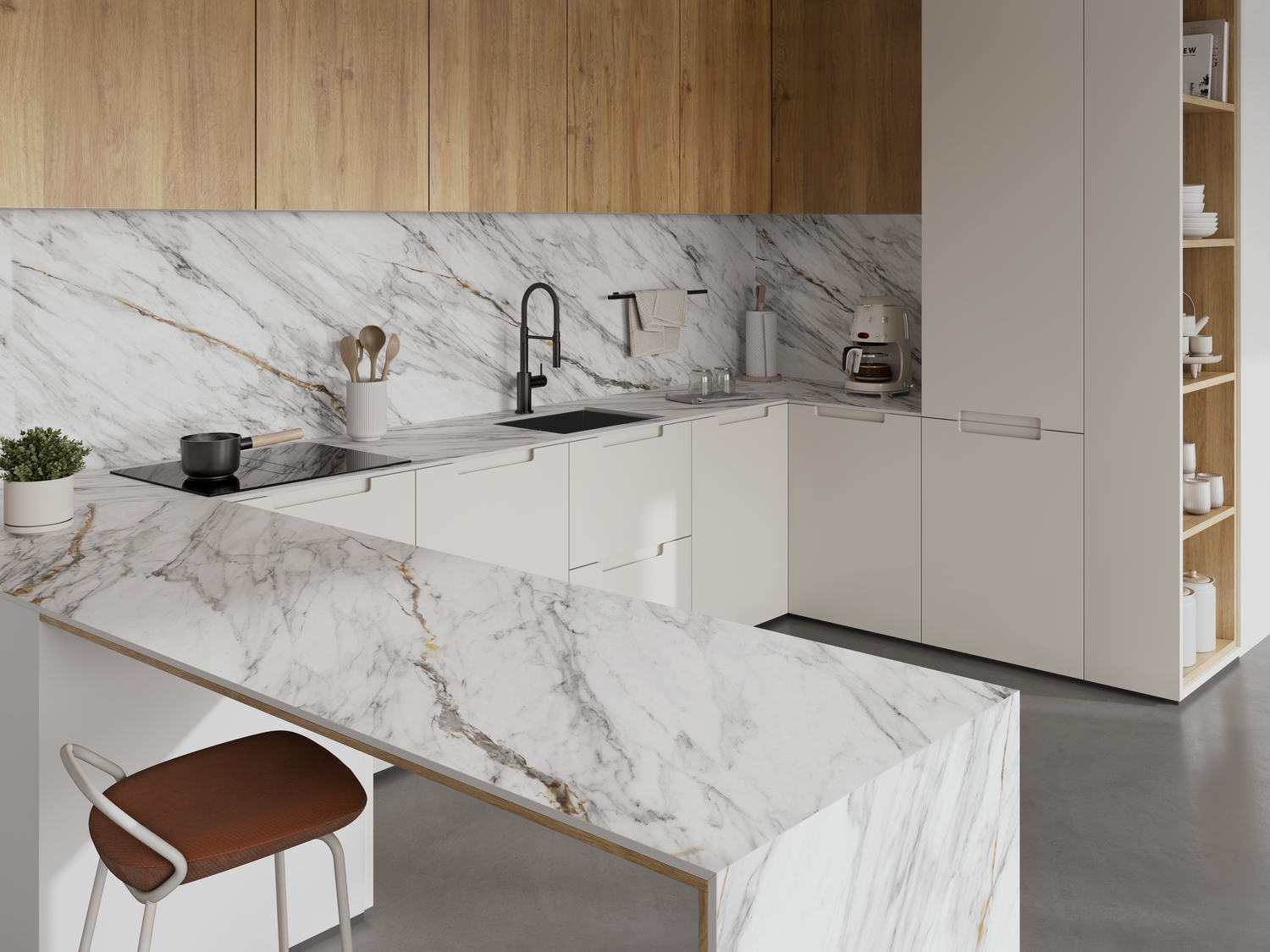 Réalisation n°3 du plan de travail Azure en Ceramique Neolith The Size