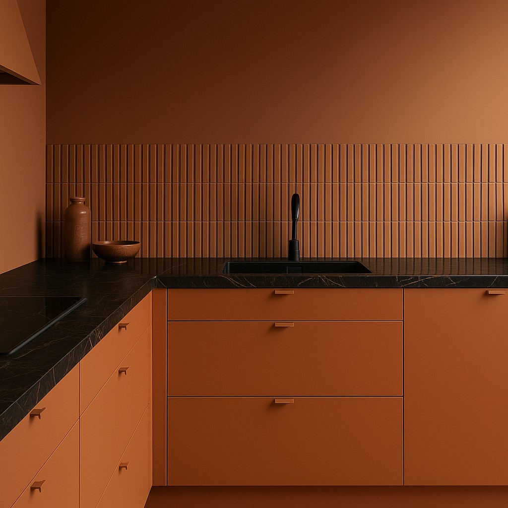 Réalisation n°1 du plan de travail Black Obsession en Ceramique Neolith The Size