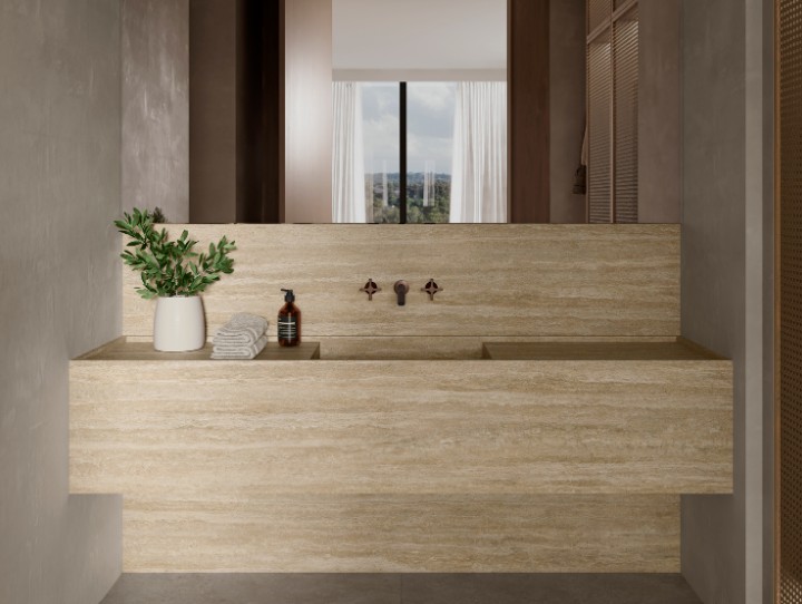 Réalisation n°2 du plan de travail Colosseo en Ceramique Neolith The Size