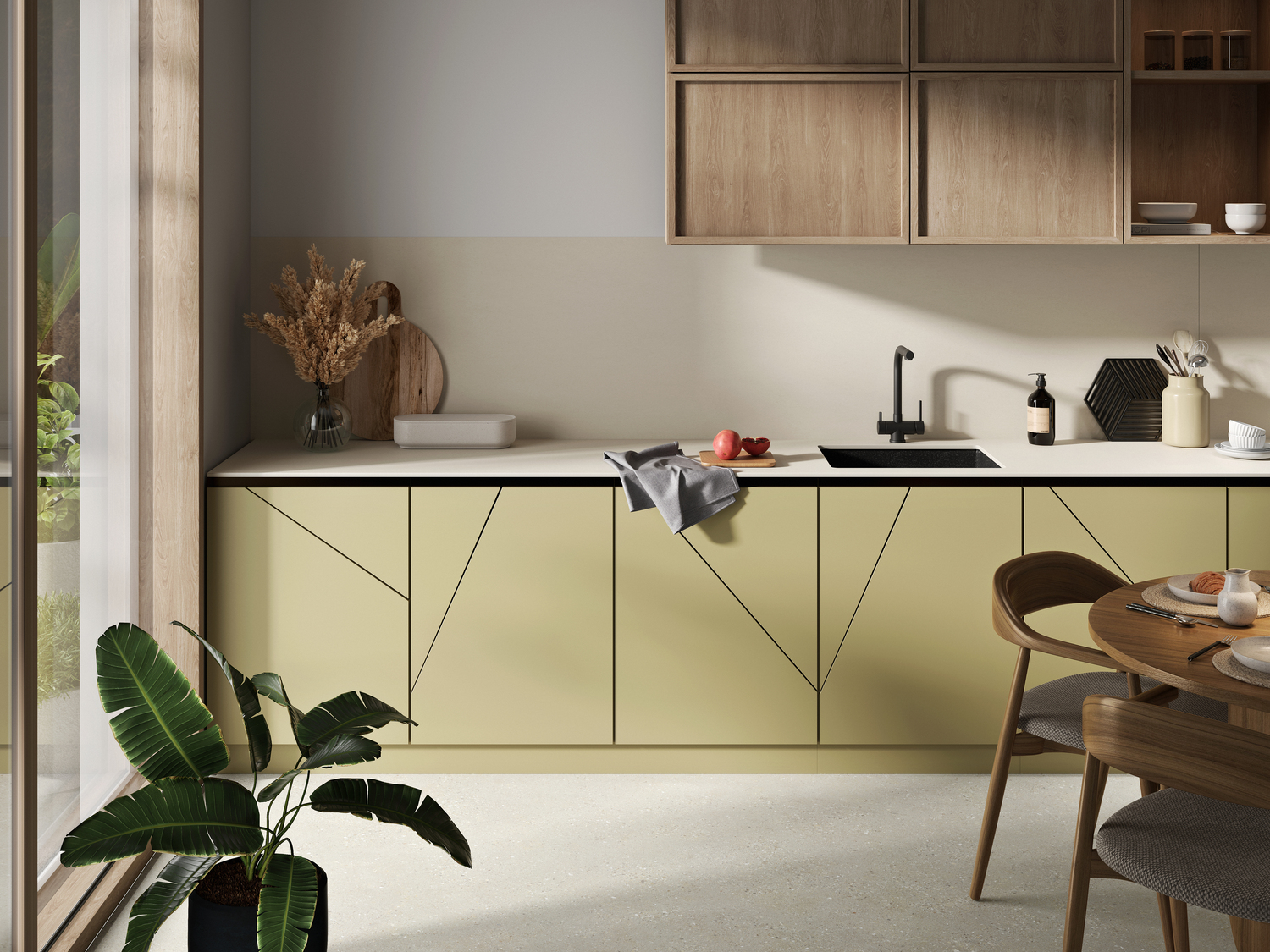 Réalisation n°3 du plan de travail Crème en Ceramique Neolith The Size