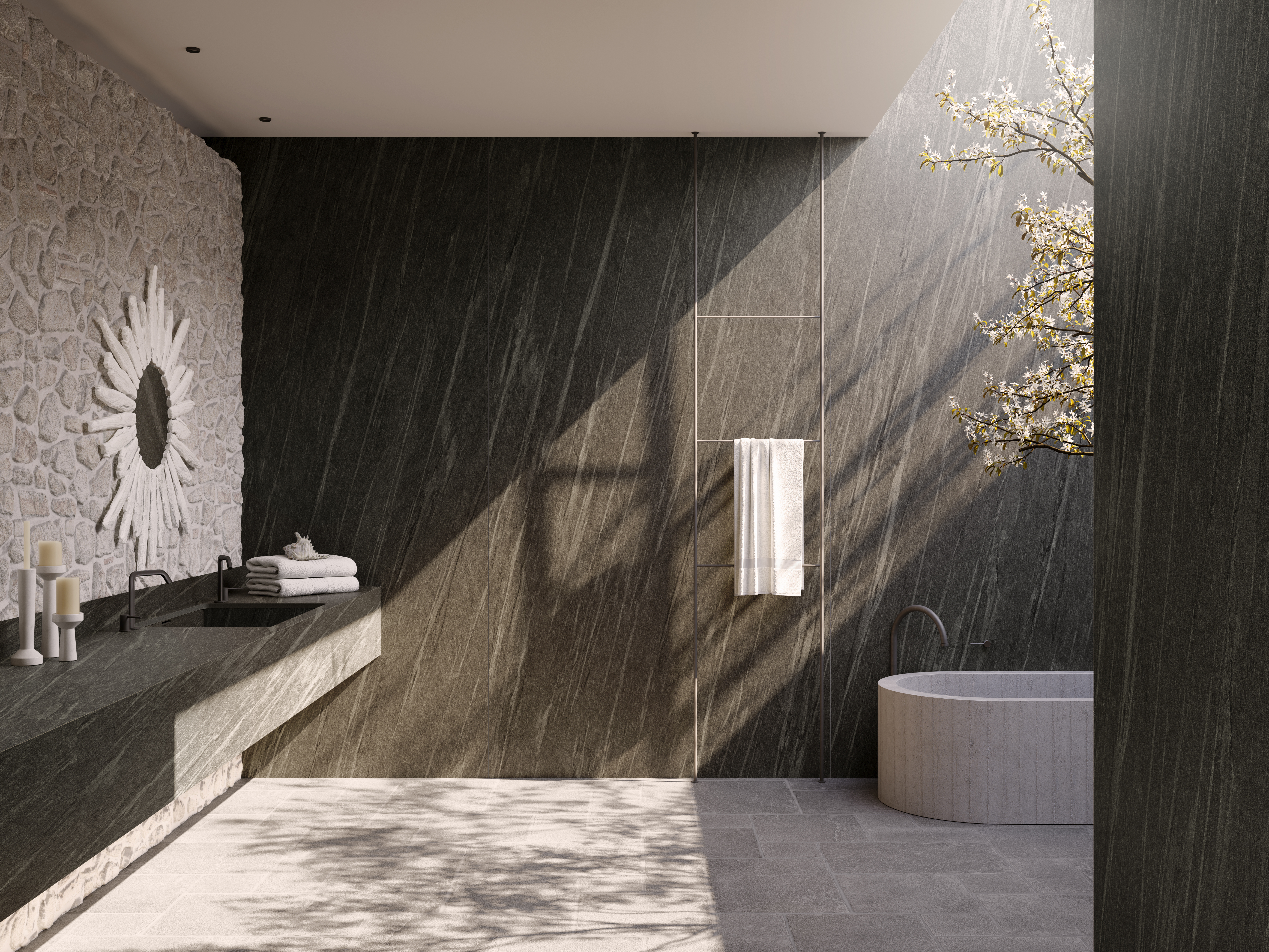 Réalisation n°1 du plan de travail Ignea en Ceramique Neolith The Size