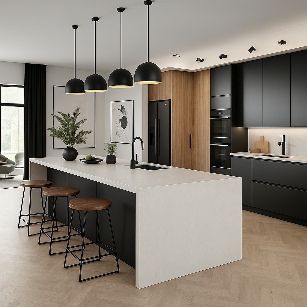 Réalisation n°3 du plan de travail Iron Frost en Ceramique Neolith The Size