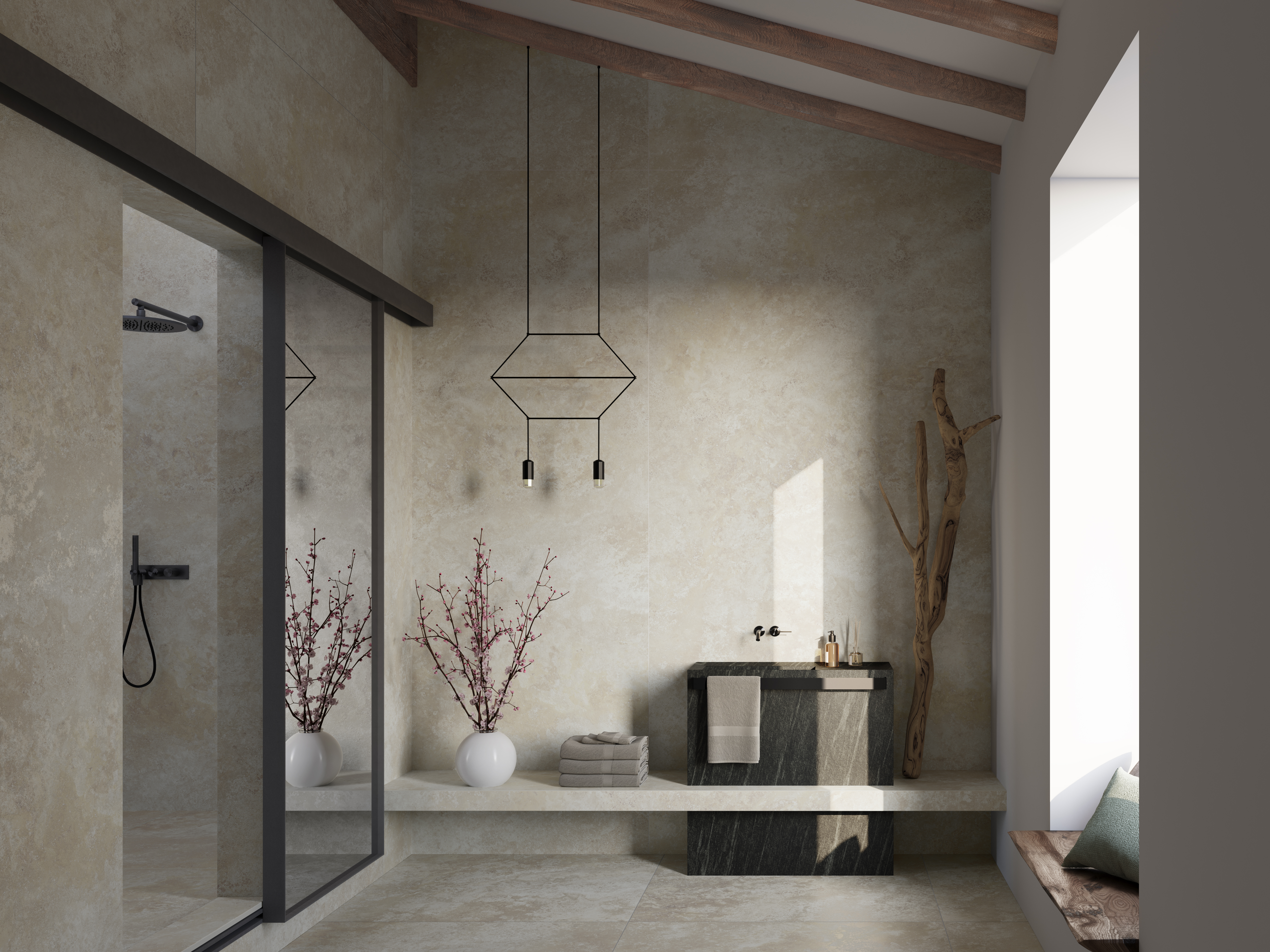 Réalisation n°1 du plan de travail Rapolano en Ceramique Neolith The Size