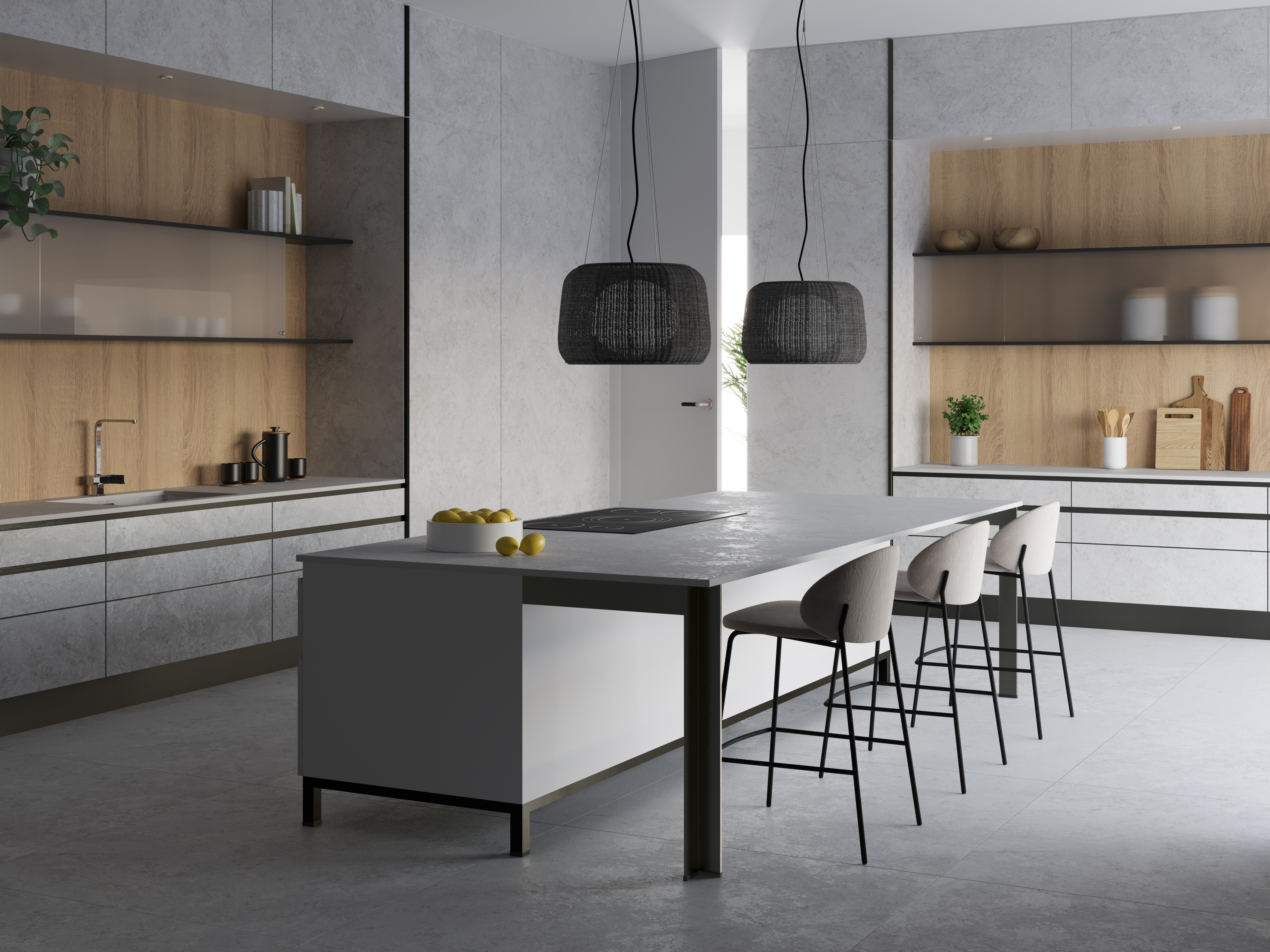Réalisation n°2 du plan de travail WhiteSands en Ceramique Neolith The Size